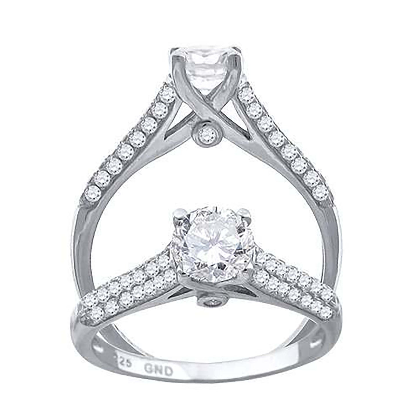 Sterling Silver Cubic Zirconia Sizes 6 To 9 Womens Bridal Anniversary Promise Wedding Band Engagement Ring