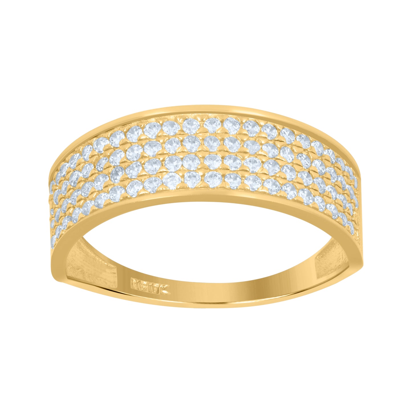 10K Two-Tone Gold Womens Cubic Zirconia Engagement Ring