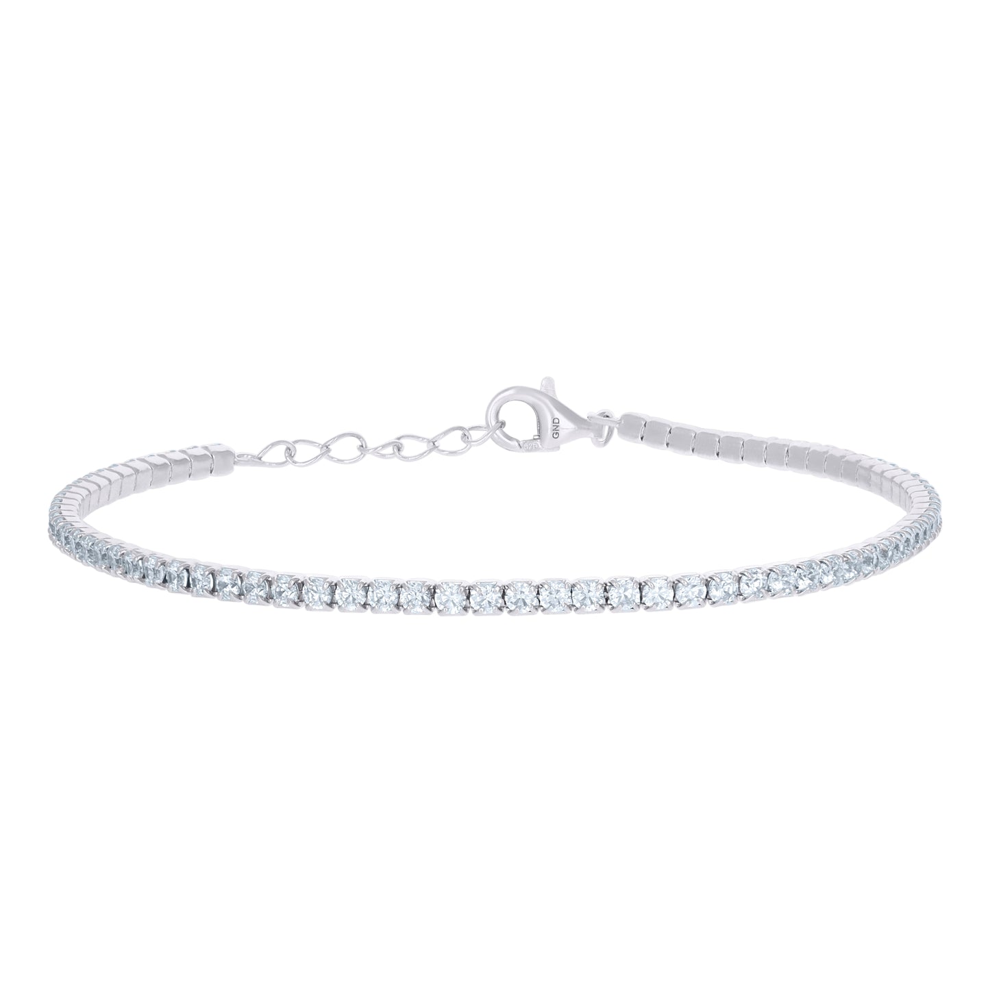 Sterling Silver Womens Cubic Zirconia Fancy Tennis Bracelet