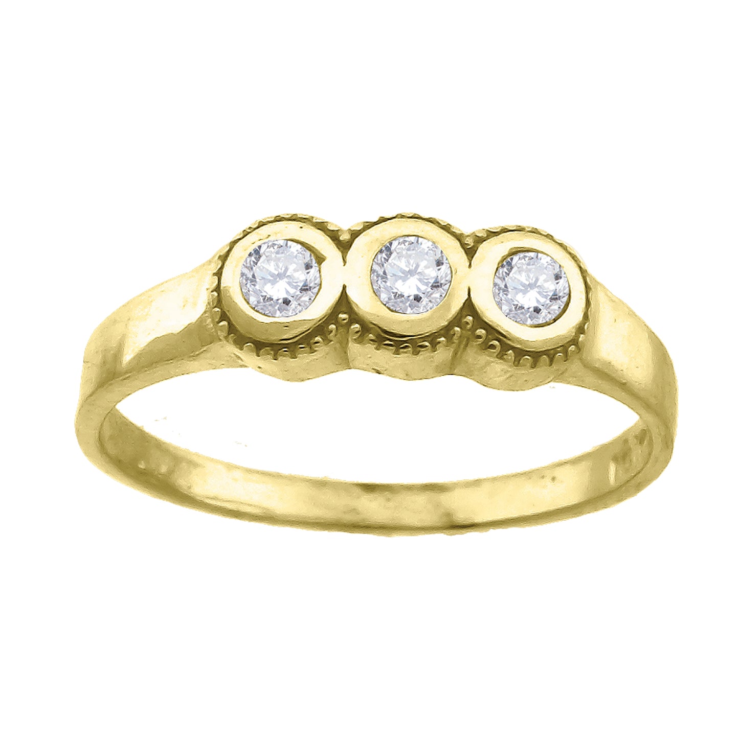 10K Yellow Gold Baby Cubic-Zirconia Baby Ring