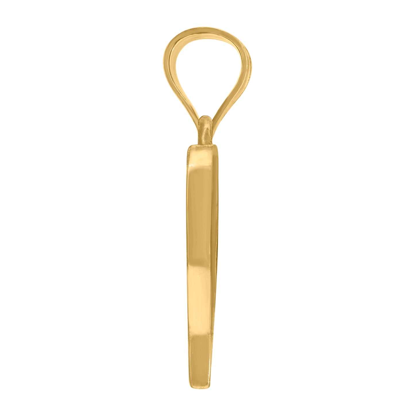 10K Yellow Gold Womens I Love You Heart Charm Pendant