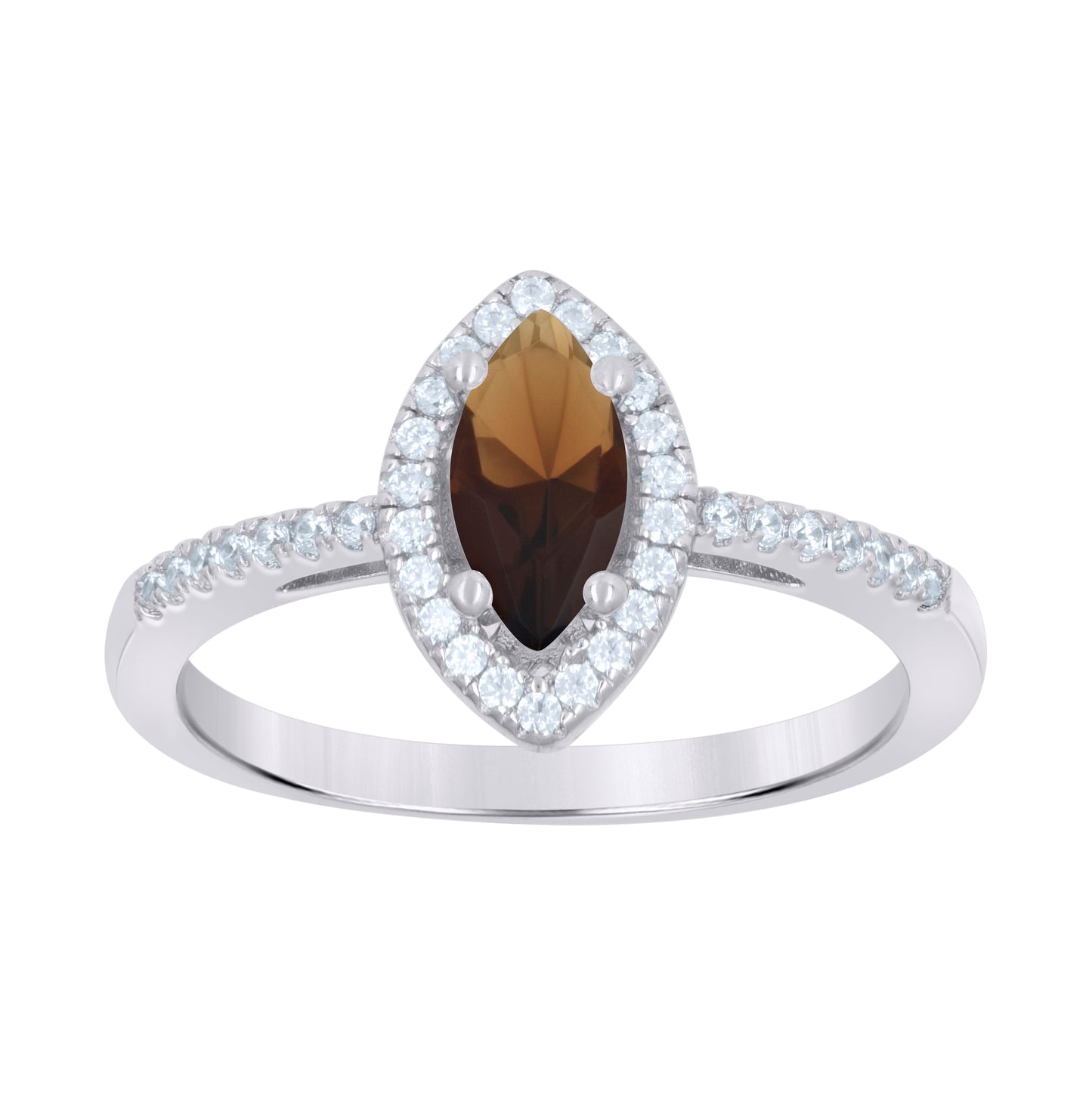 Sterling Silver Womens Marquise Cubic Zirconia Fashion Bridal Anniversary Wedding Engagement Band Ring