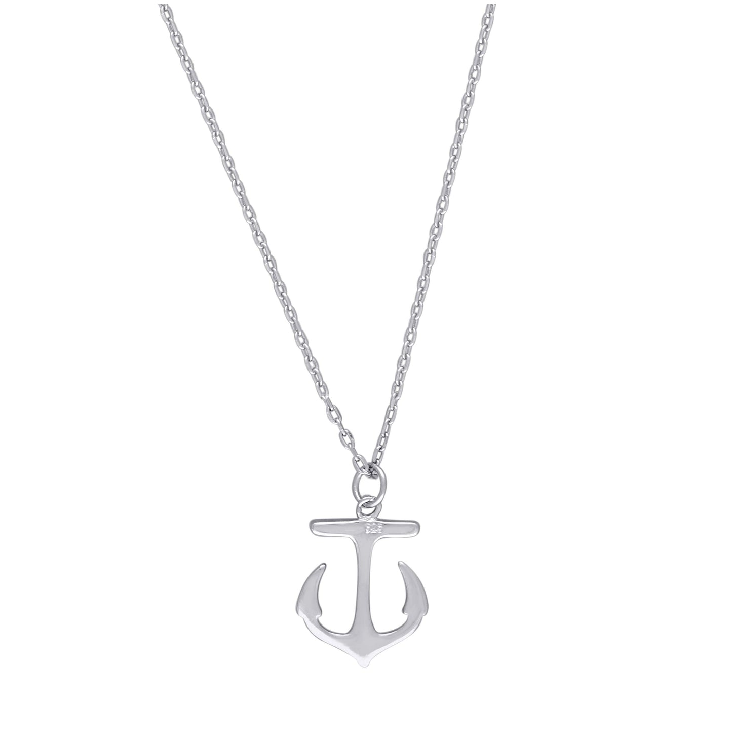Sterling Silver Unisex Anchor Sea Shore Charm Pendant