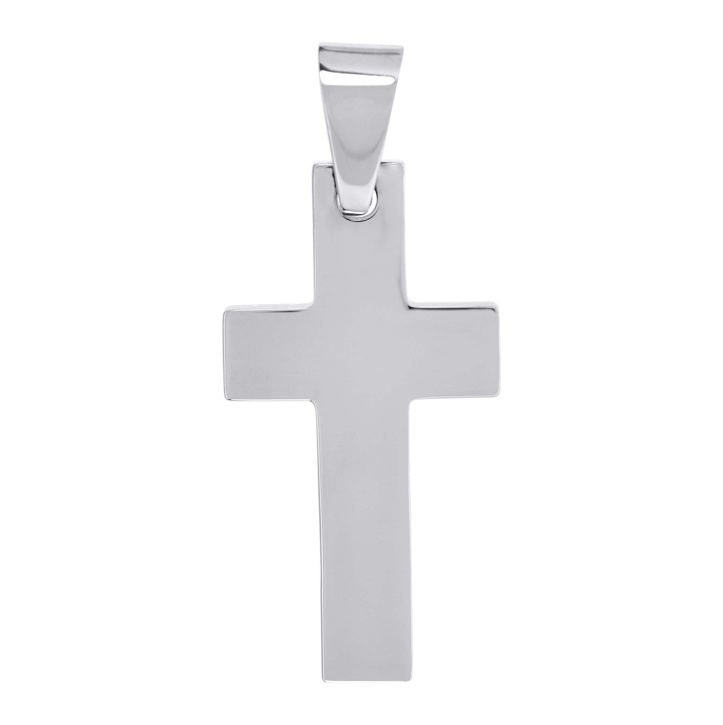 Stainless Steel Mens Polished Cross Religious Charm Pendant