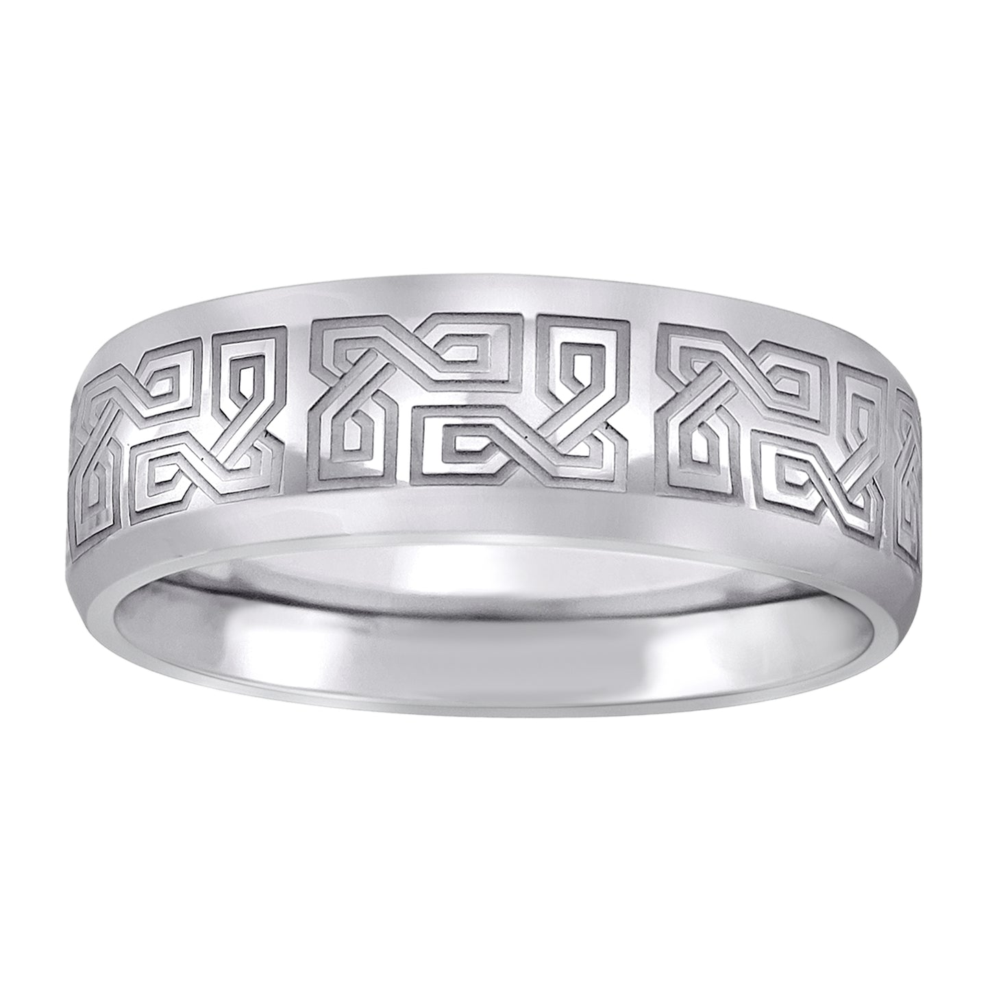 Stainless Steel Mens Celtic Engraved Sizes 7 - 14 Comfort-Fit Fashion Bridal Anniversary Wedding Engagement Band Ring