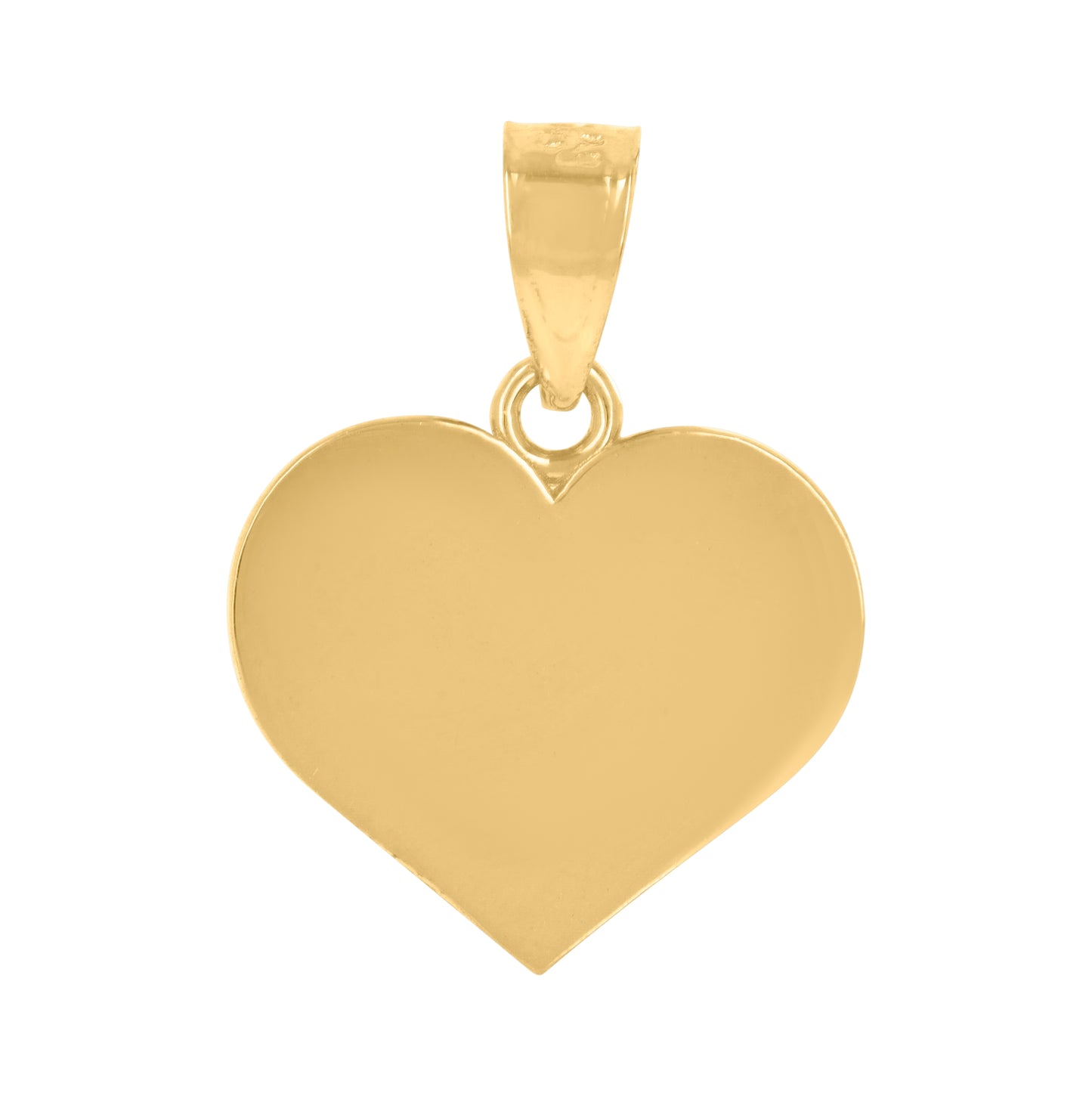 14K Yellow Gold Womens Heart Pendant Charm