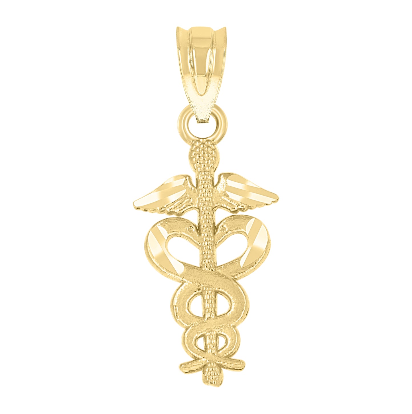 14K Yellow Gold Womens Rn Nurse Ht:22.8Mm Pendant Charm