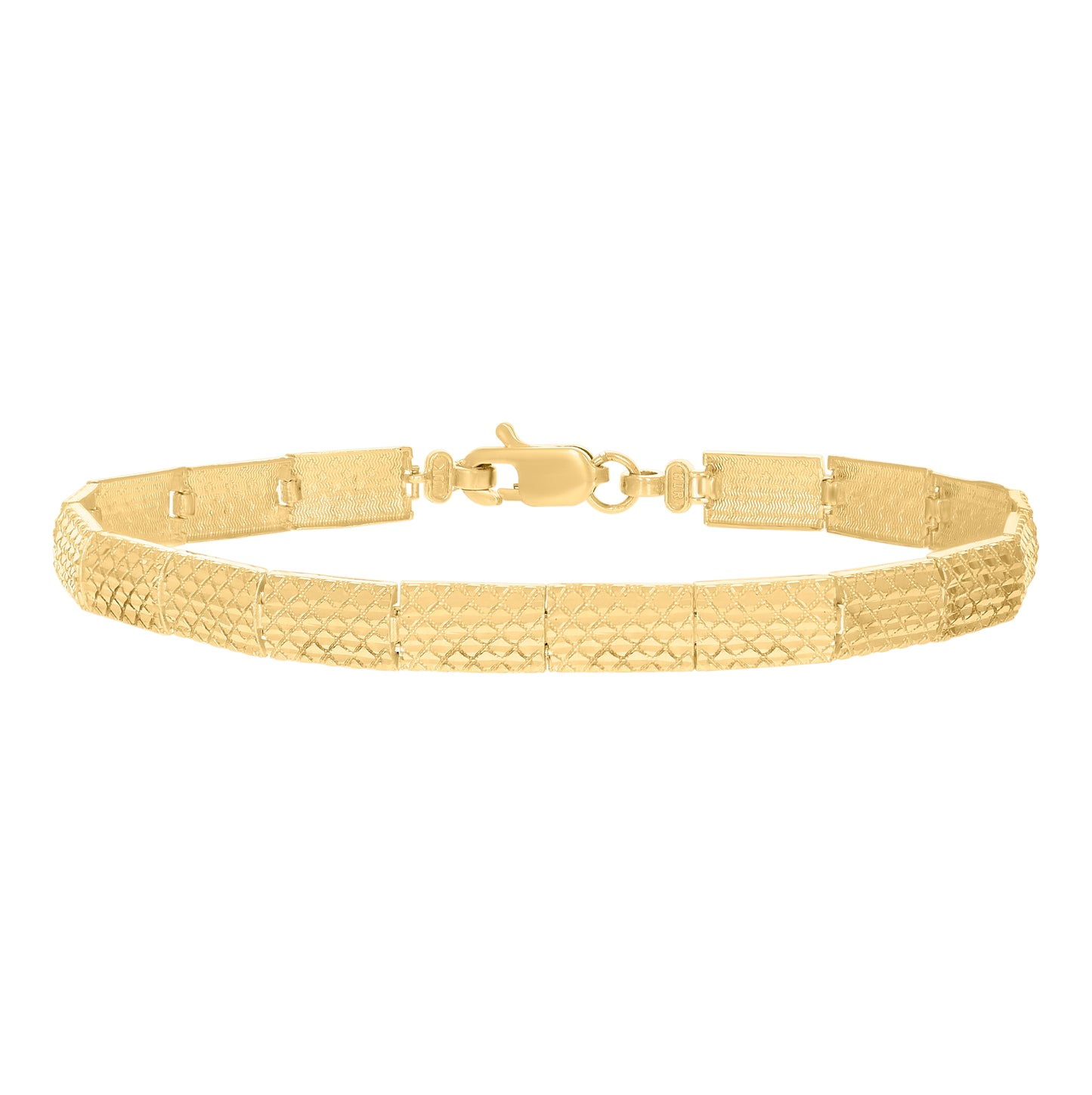 10K Yellow Gold Womens Link Bracelet