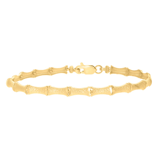 10K Yellow Gold Womens Link Fashion 8" Bracelet