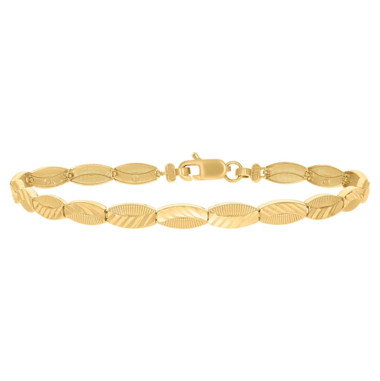 10K Yellow Gold Womens Infinity Link Bracelet