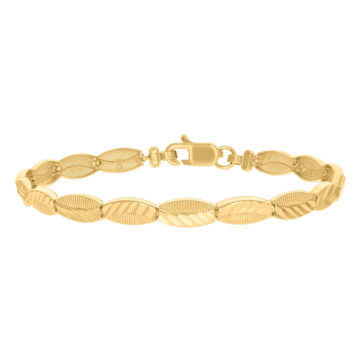 10K Yellow Gold Womens Infinity Link Bracelet