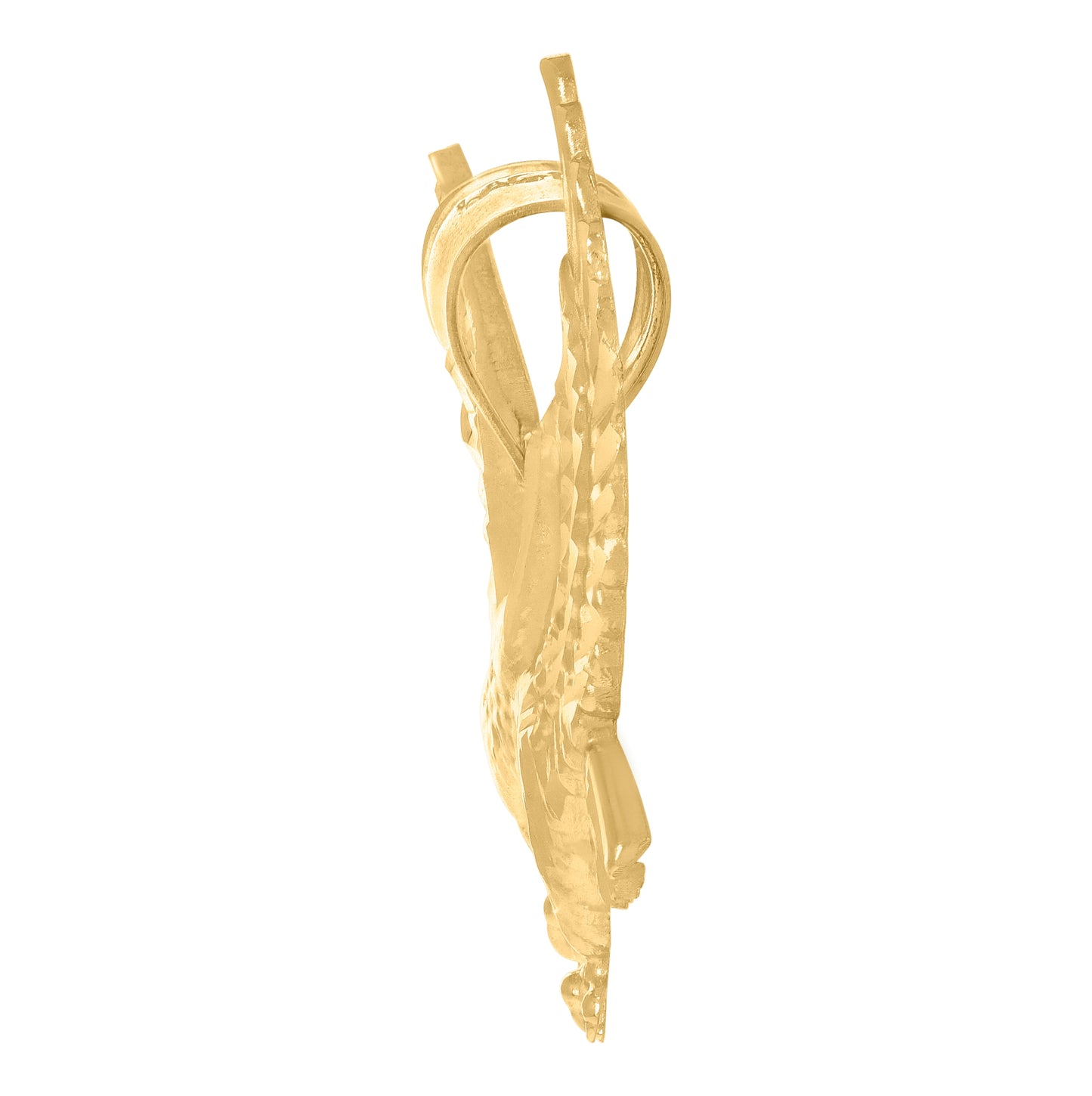 10K Yellow Gold Mens Eagle Bird Charm Pendant