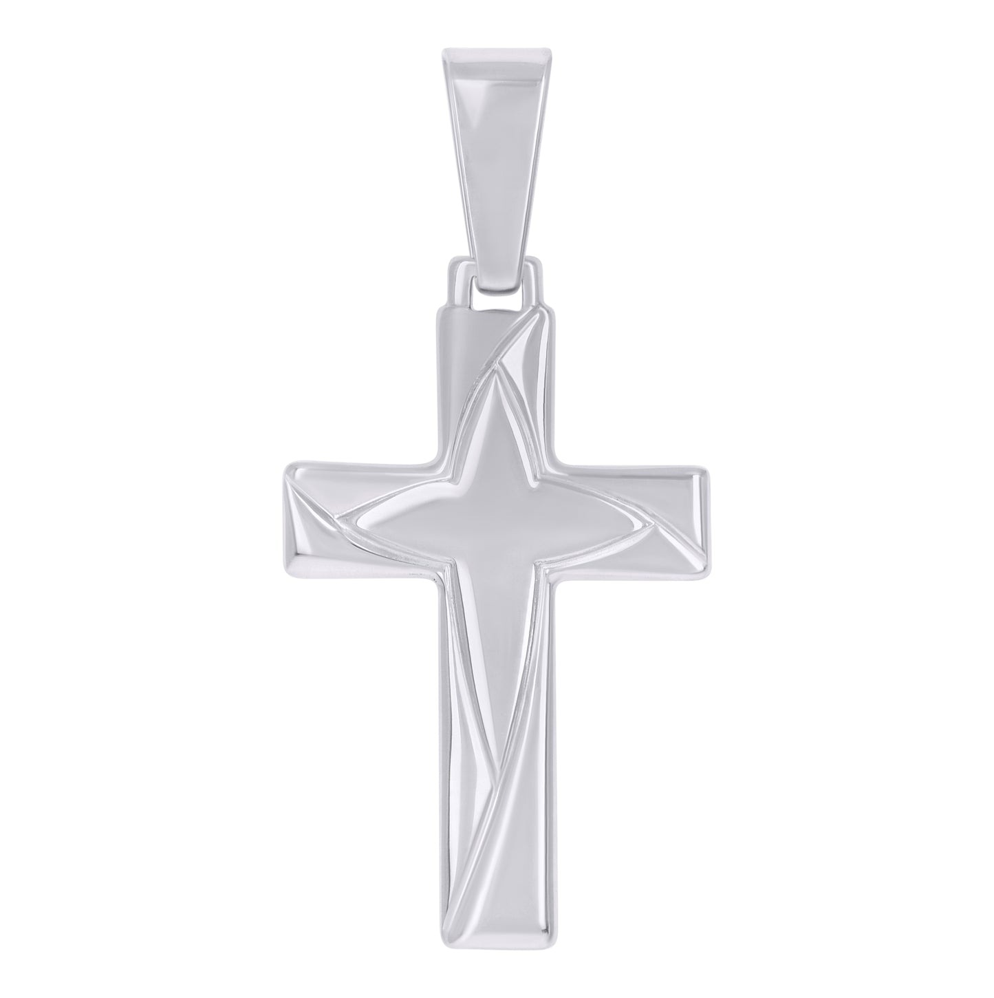 Sterling Silver Unisex Cross Religious Charm Pendant