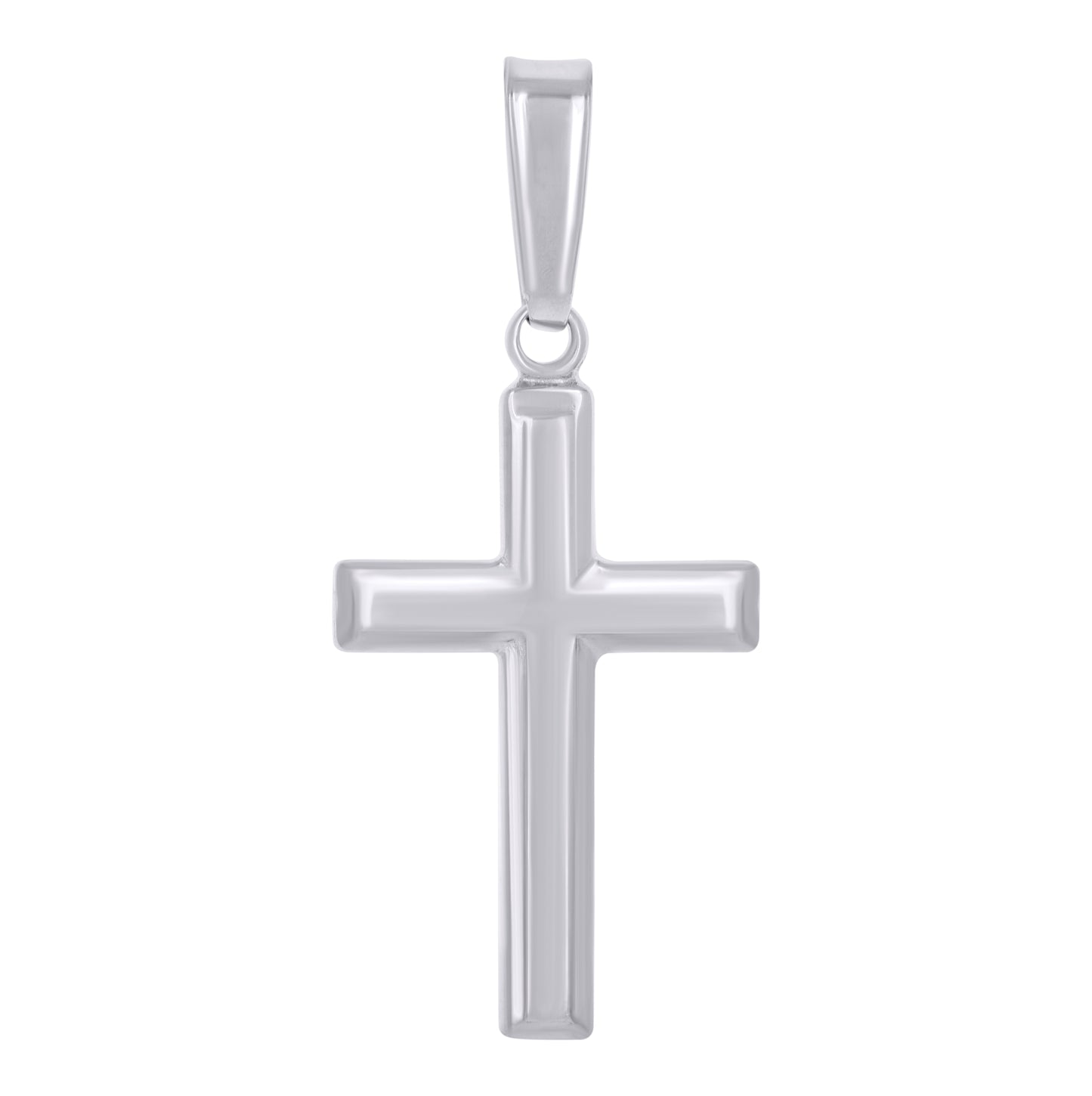 Sterling Silver Unisex Cubic-Zirconia Cross Religious Charm Pendant