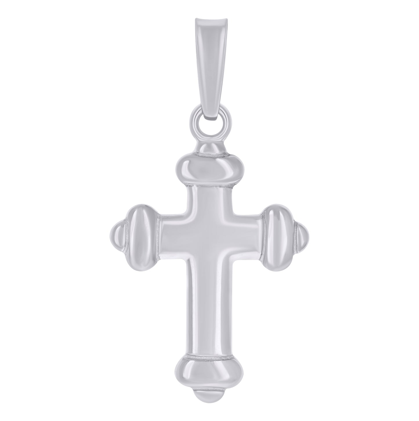 Sterling Silver Unisex Cubic-Zirconia Cross Religious Charm Pendant