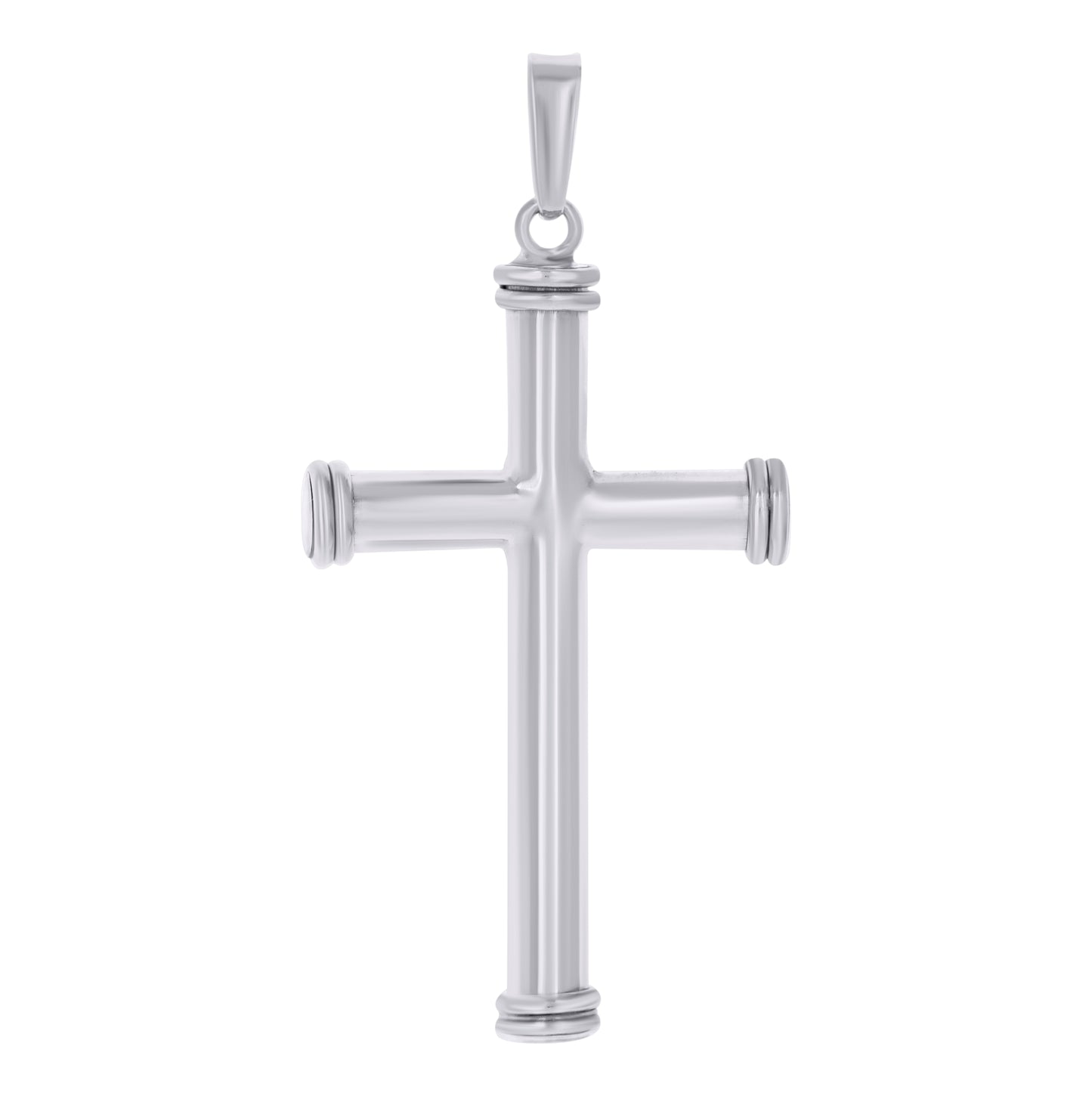 Sterling Silver Unisex Cubic-Zirconia Cross Religious Charm Pendant