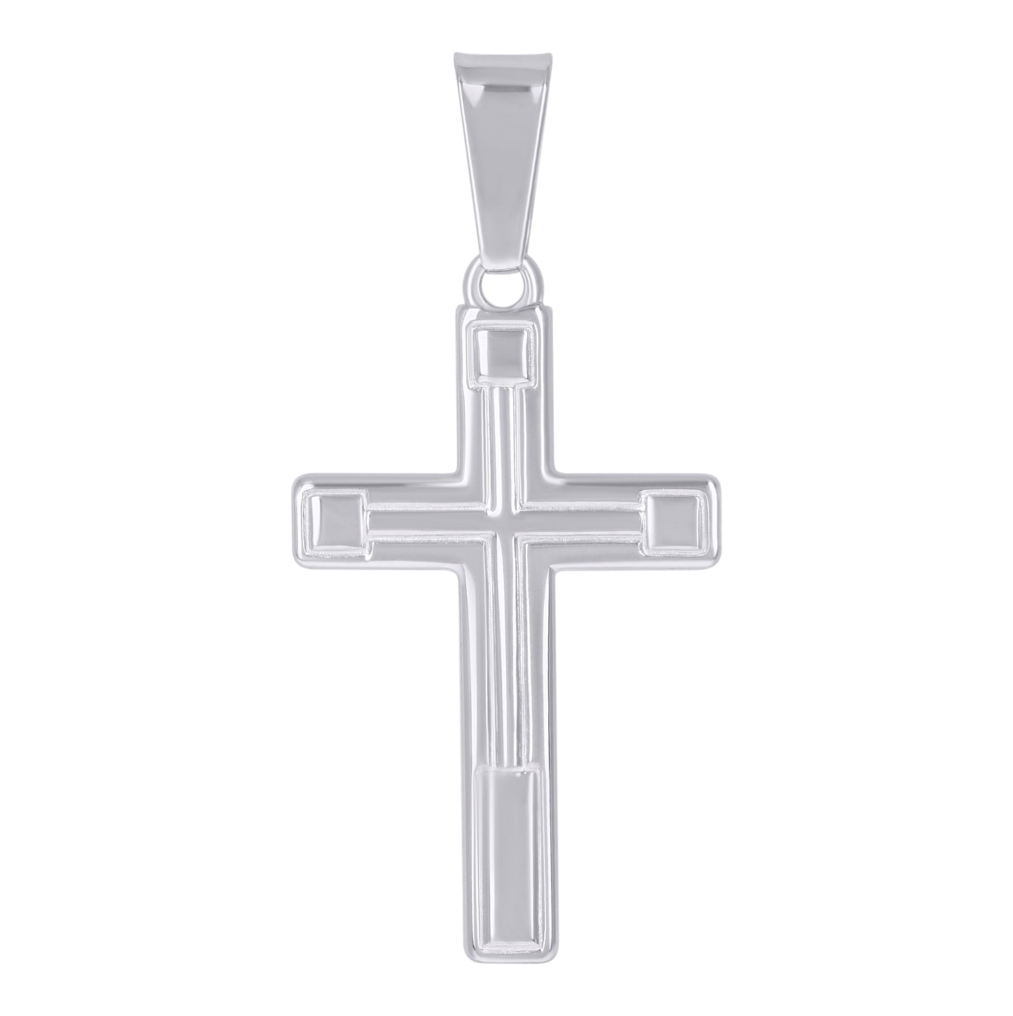 Sterling Silver Unisex Cross Religious Charm Pendant