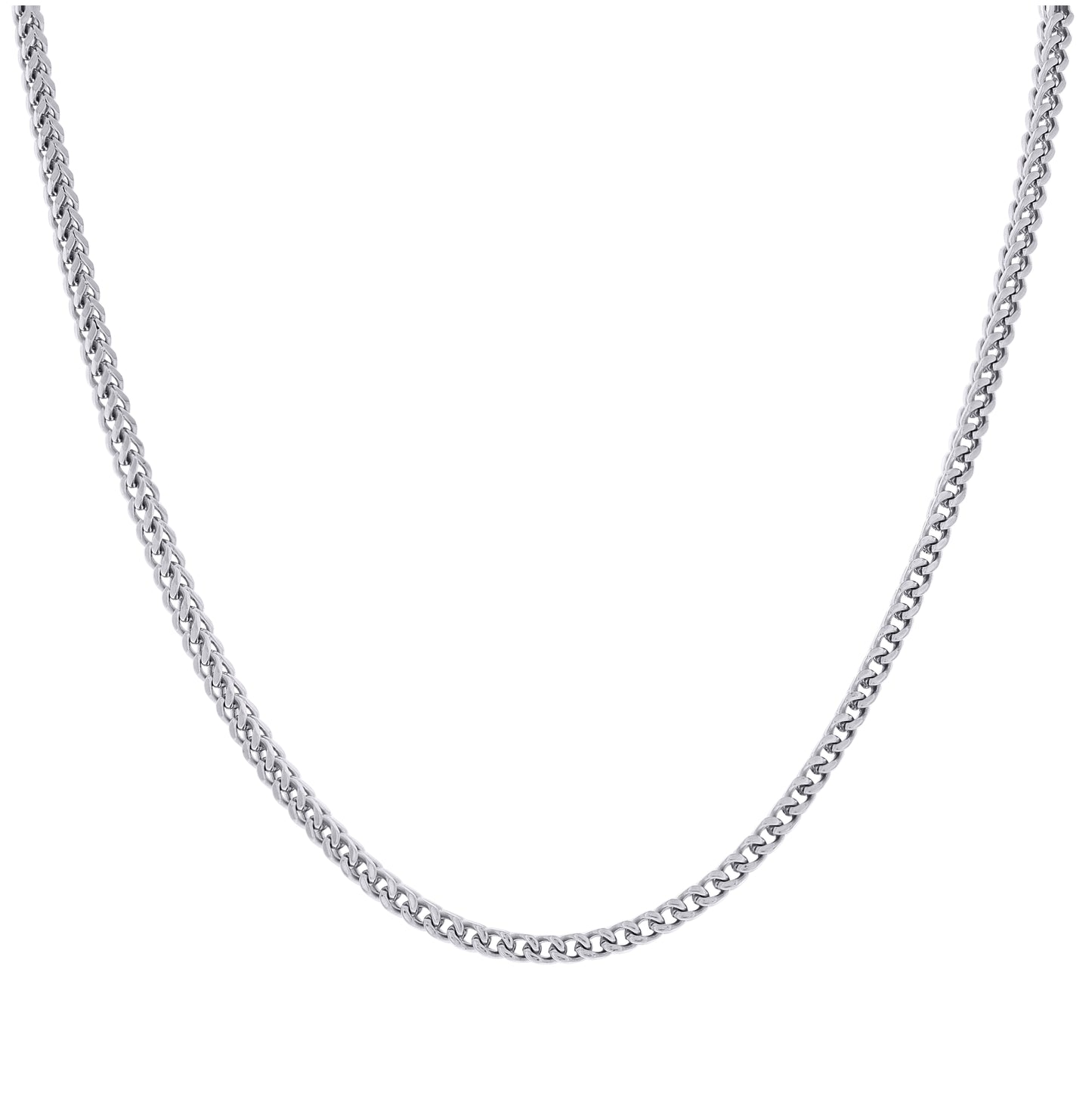 Stainless Steel Or Yellow-Tone Unisex Franco Fashion Chain Necklace
