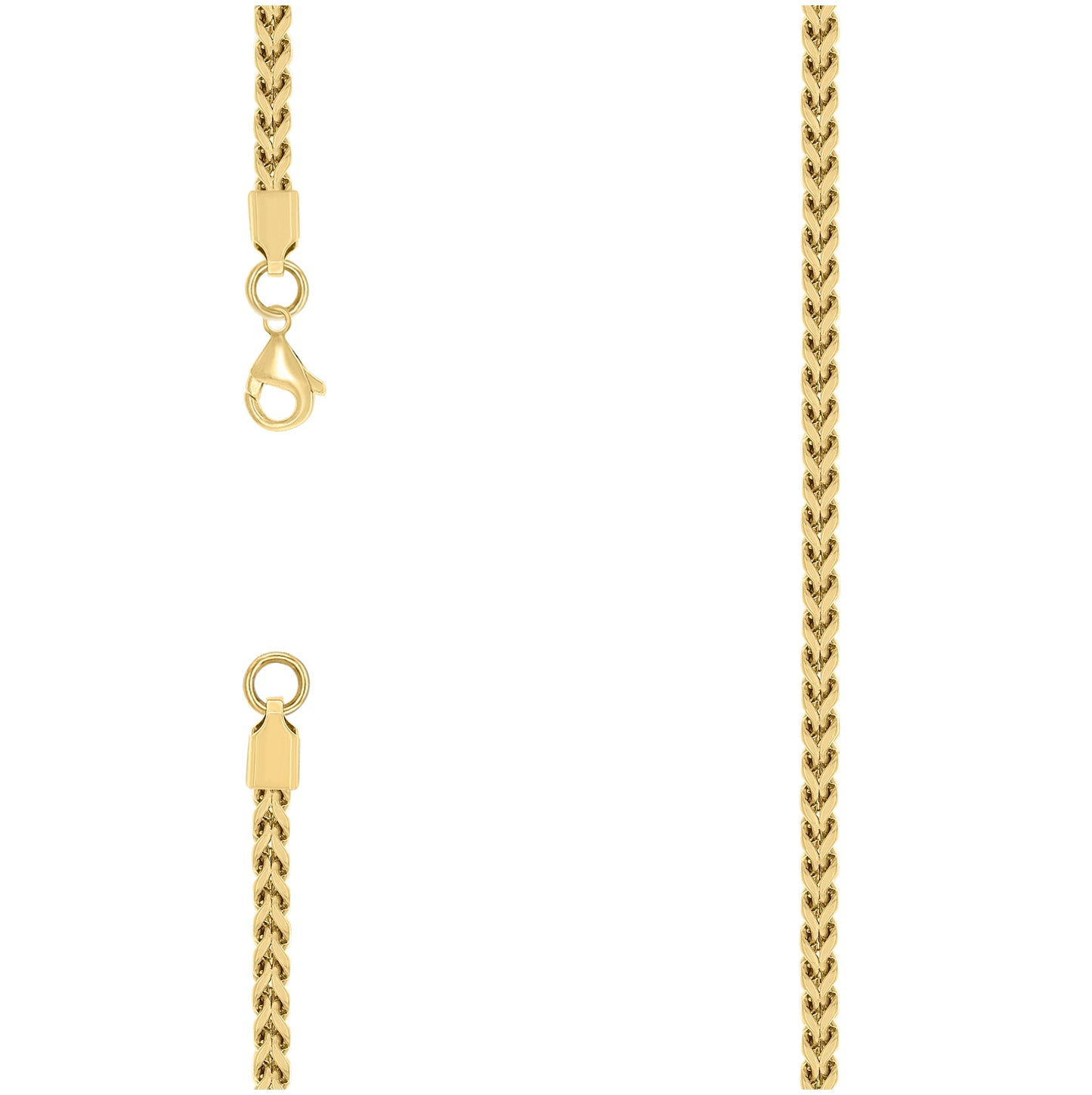 Stainless Steel Or Yellow-Tone Unisex Franco Fashion Chain Necklace