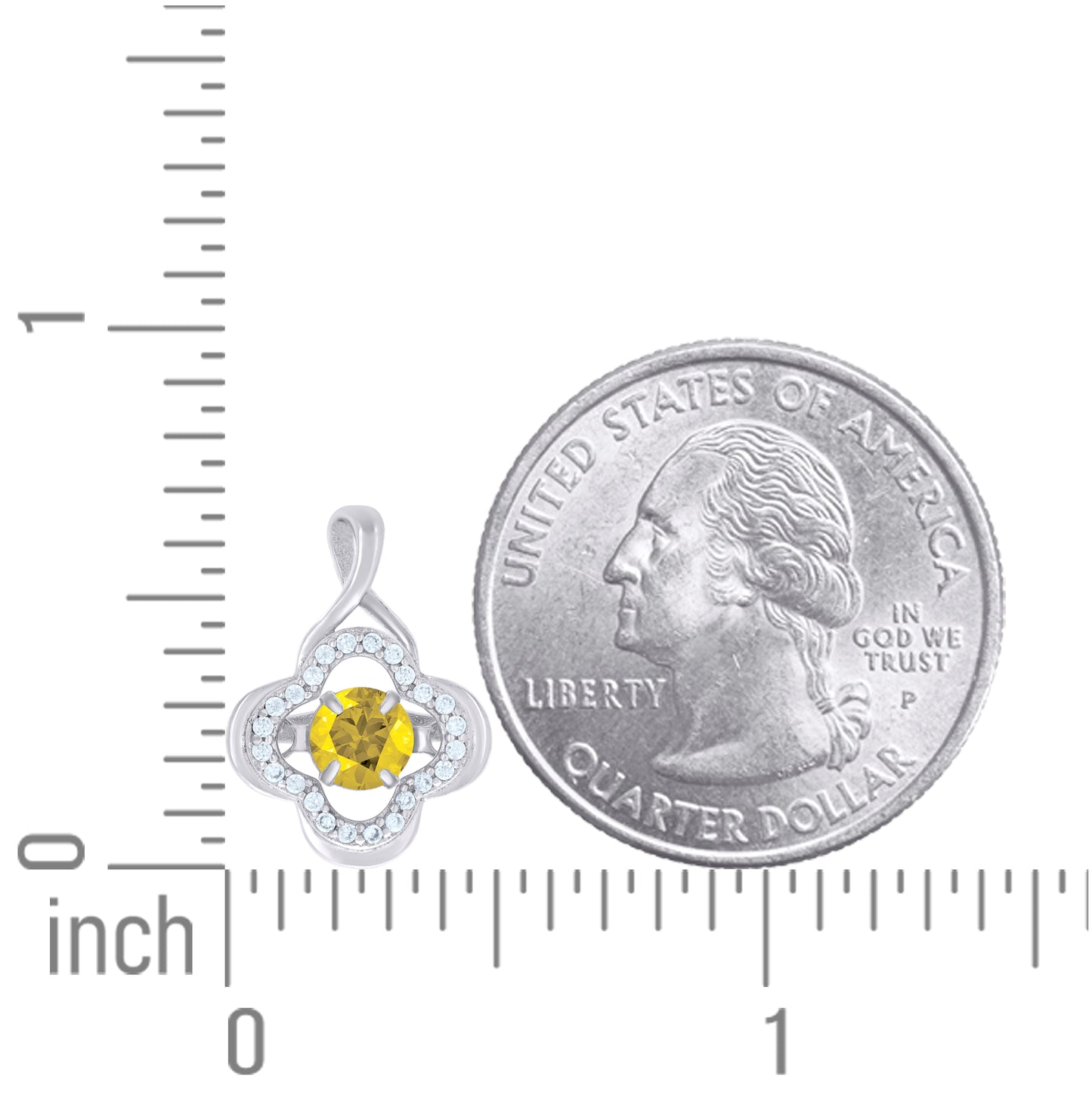 Sterling Silver Womens Cubic Zirconia Fashion Flower Charm Pendant
