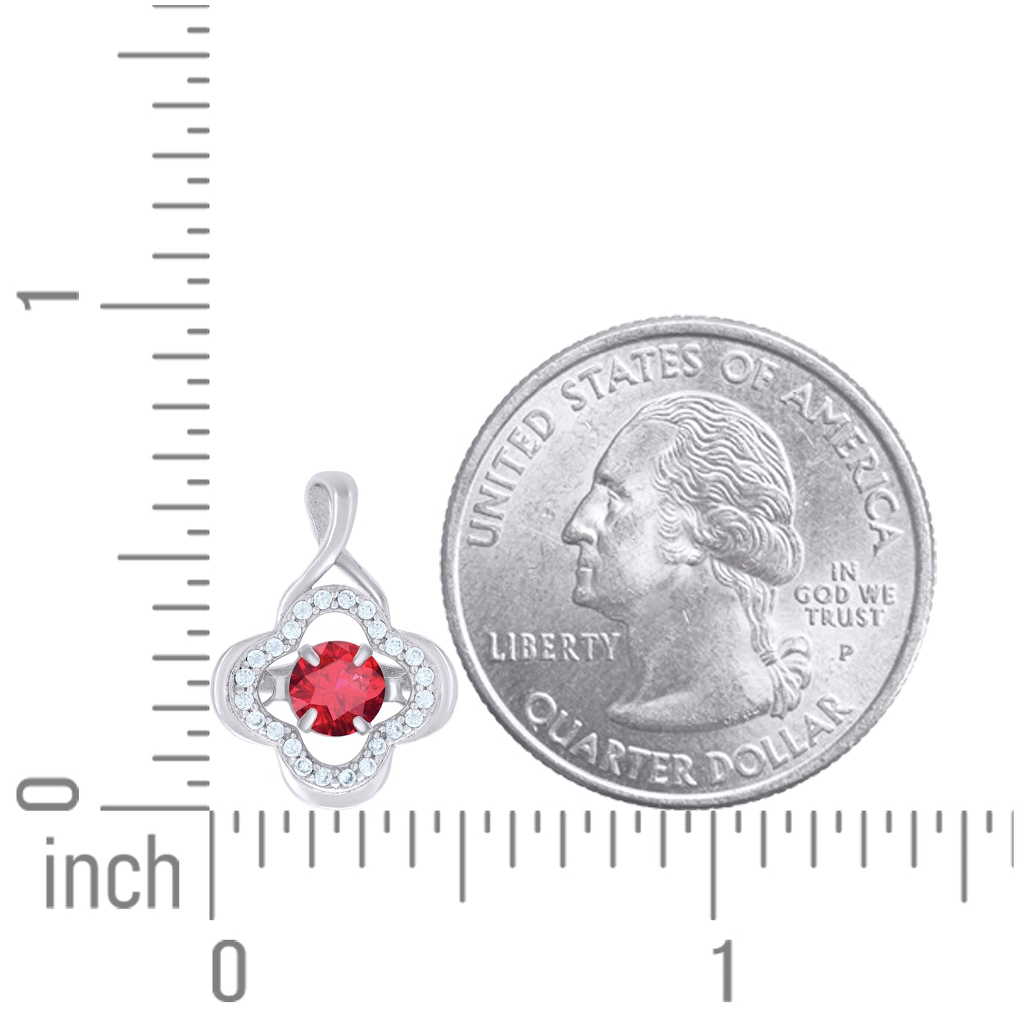 Sterling Silver Womens Cubic Zirconia Fashion Flower Charm Pendant