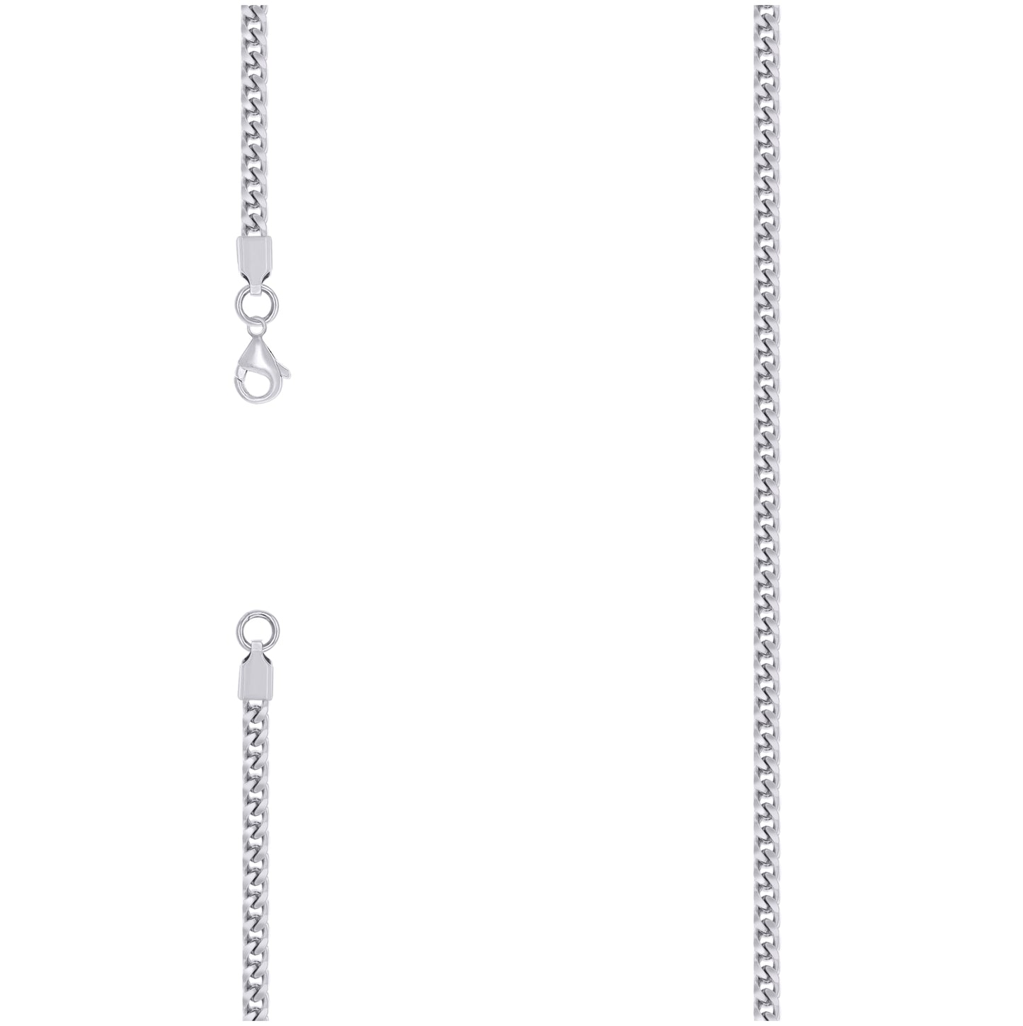 Stainless Steel Or Yellow-Tone Unisex Franco Fashion Chain Necklace