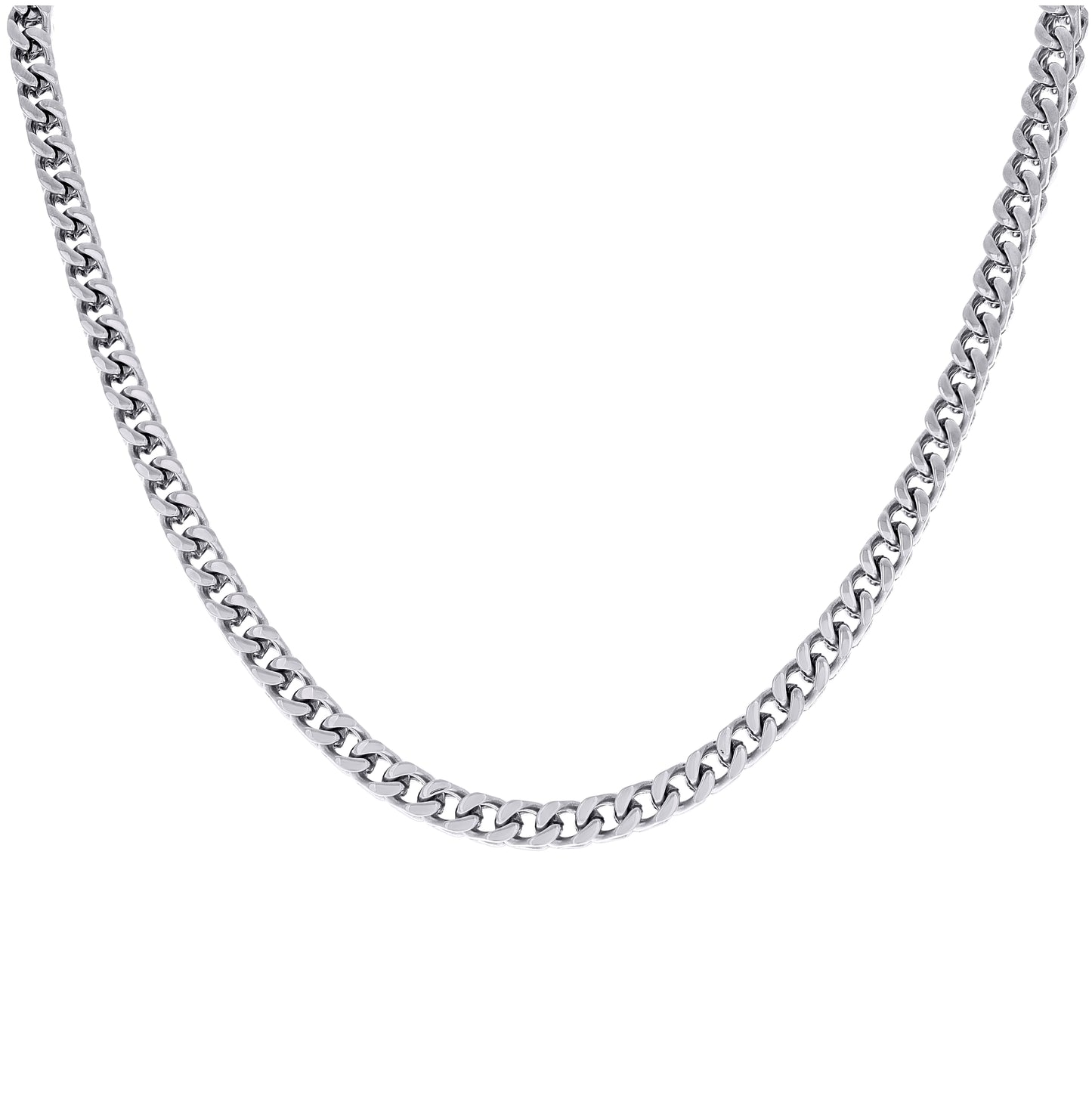 Stainless Steel Or Yellow-Tone Unisex Franco Fashion Chain Necklace