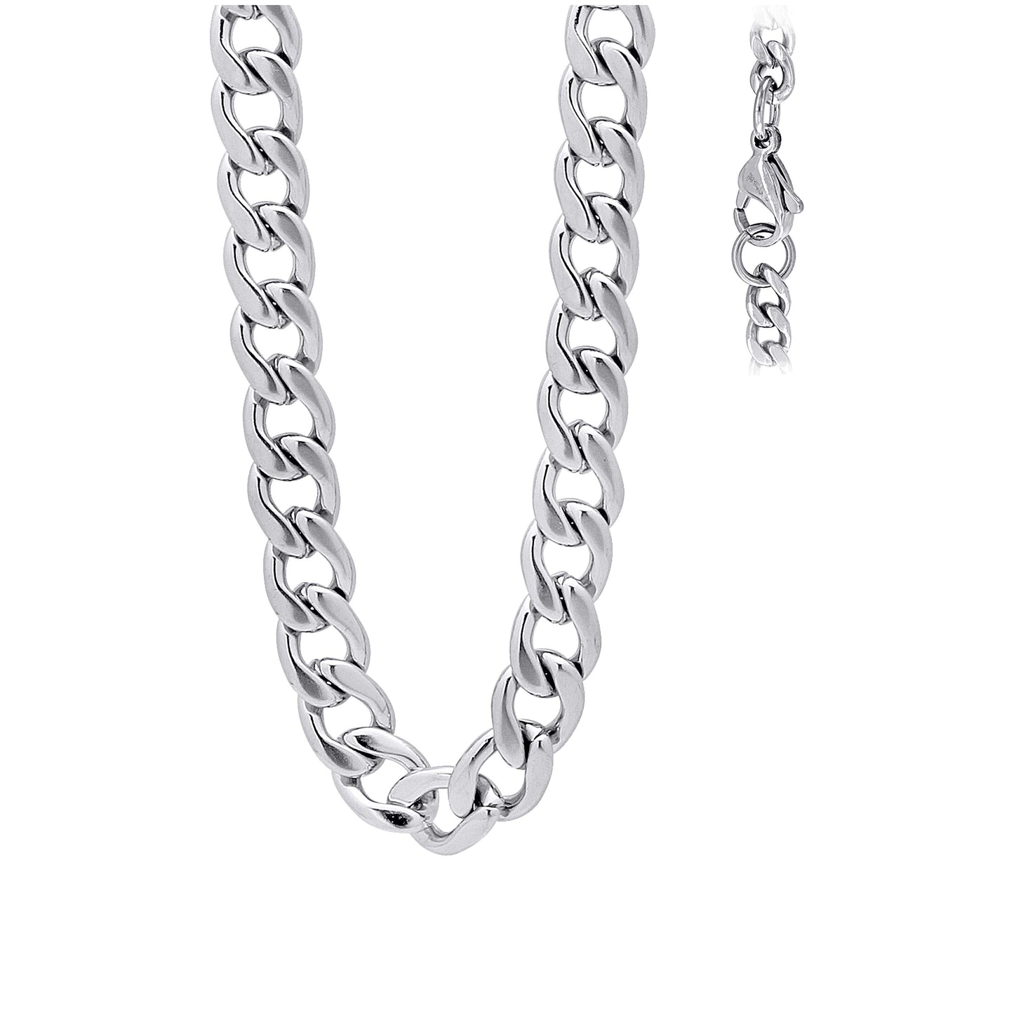 Stainless Steel Or Yellow-Tone Unisex 16-40 Inches Cuban Fashion Link Chain Necklace