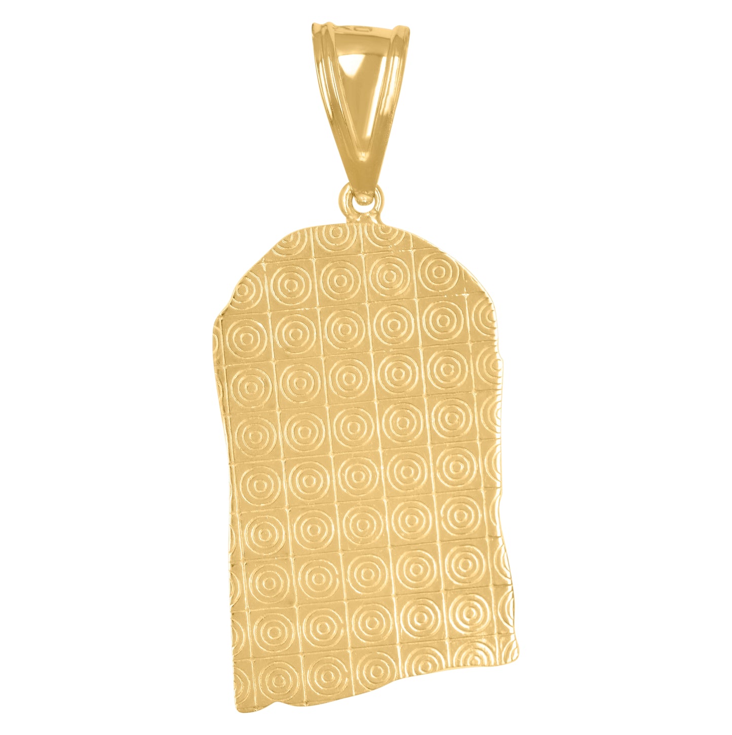 10K Two-Tone Gold Unisex Textured Jesus Face Religious Charm Pendant