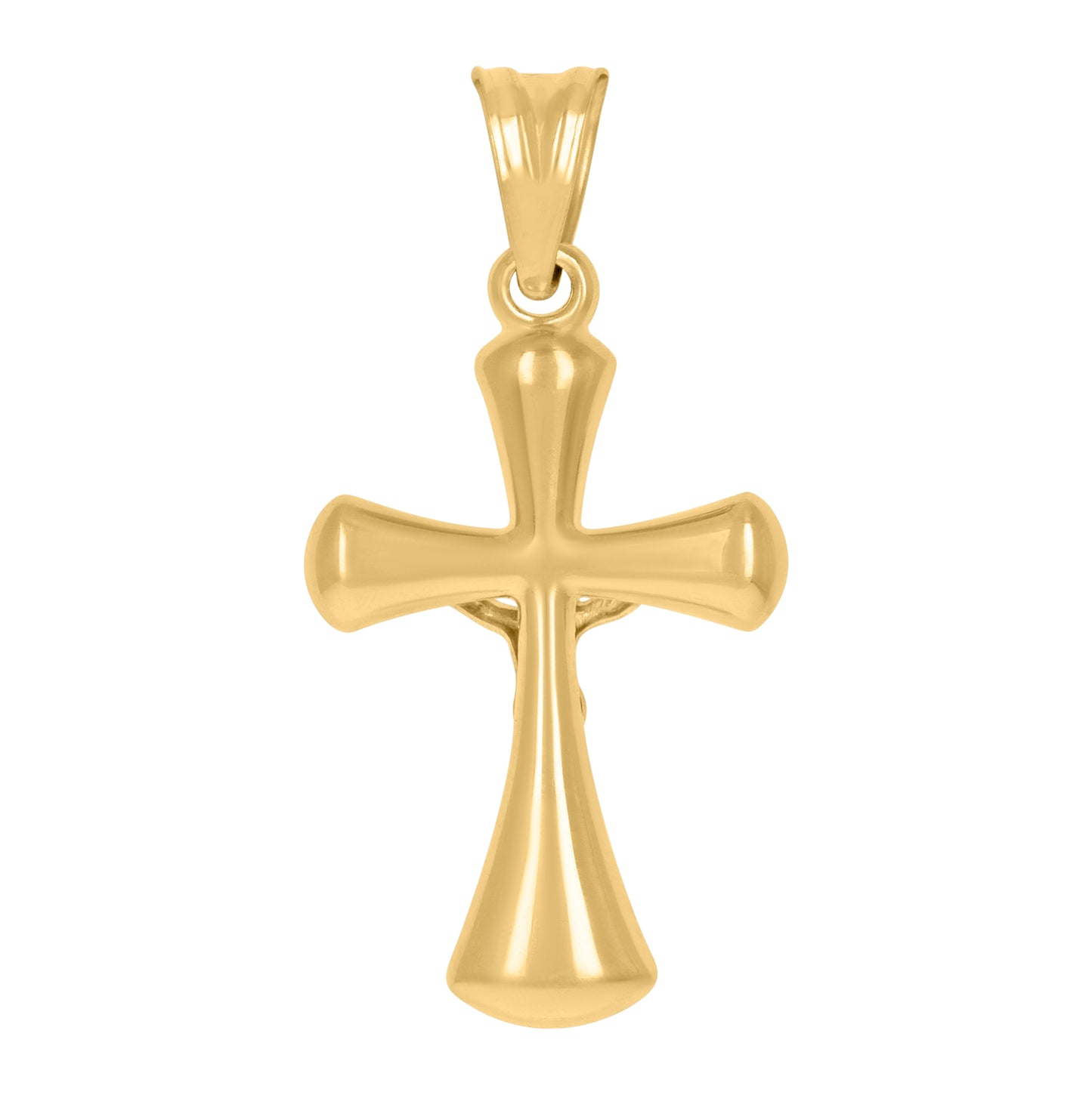 10K Two-Tone Gold Unisex Crucifix Cross Religious Charm Pendant