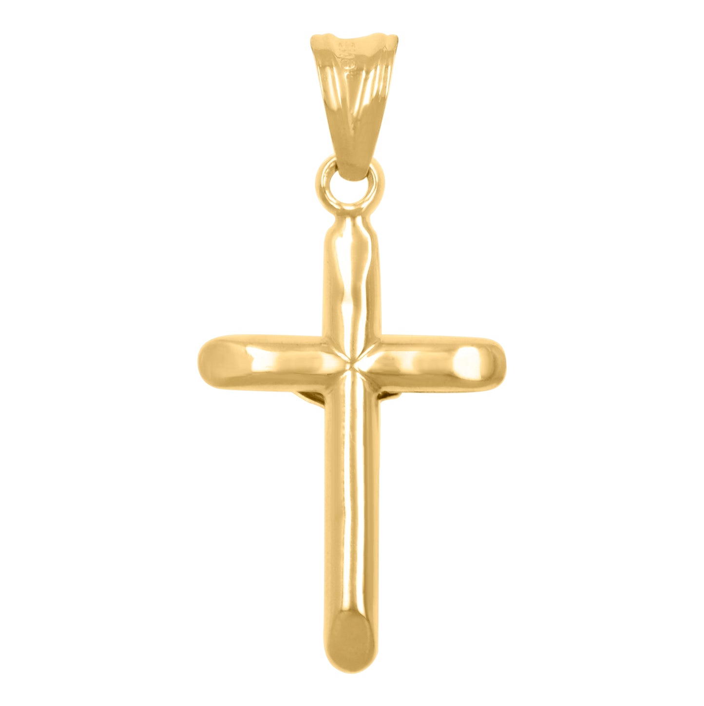 10K Two-Tone Gold Unisex Crucifix Cross Religious Charm Pendant