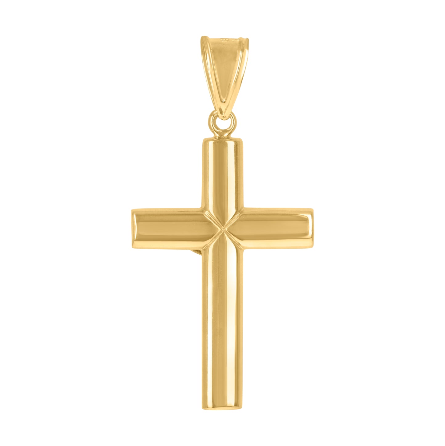 10K Two-Tone Gold Unisex Inri Crucifix Cross Religious Charm Pendant