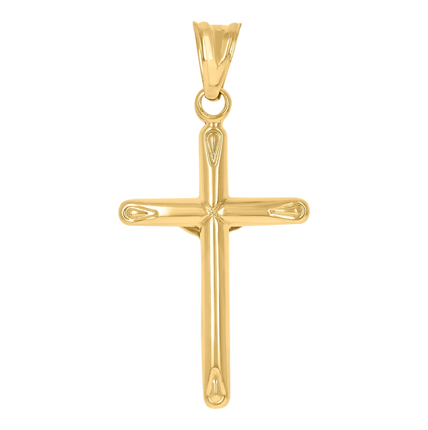 10K Two-Tone Gold Unisex Inri Crucifix Cross Religious Charm Pendant