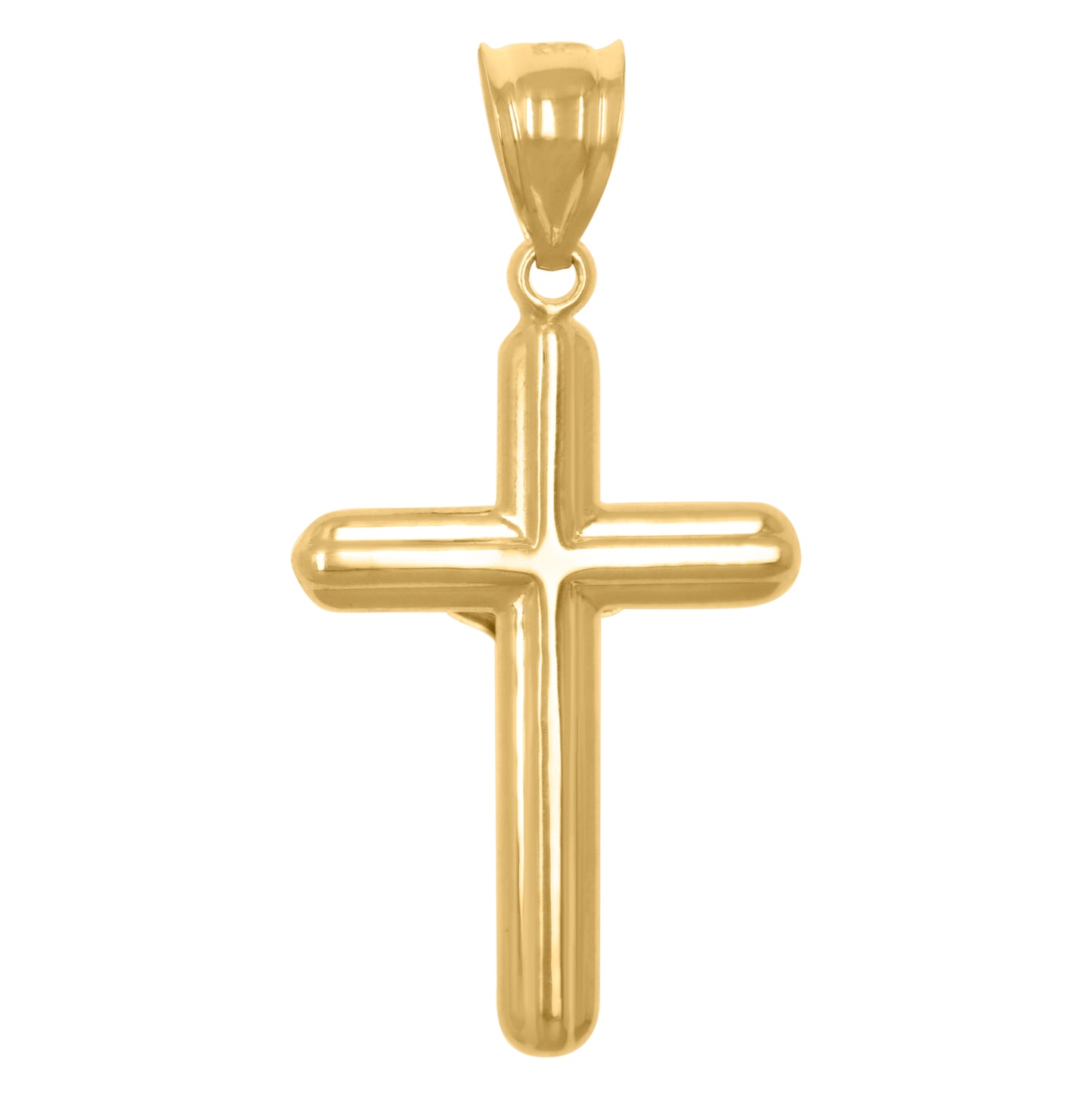 10K Two-Tone Gold Unisex Crucifix Cross Religious Charm Pendant