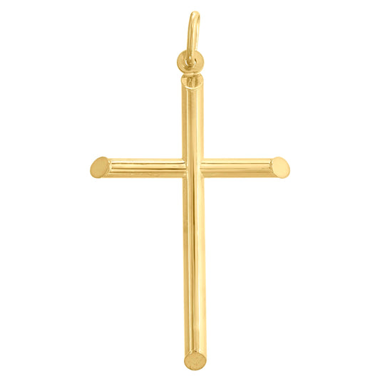 10K Yellow Gold Mens Cross Religious Charm Pendant