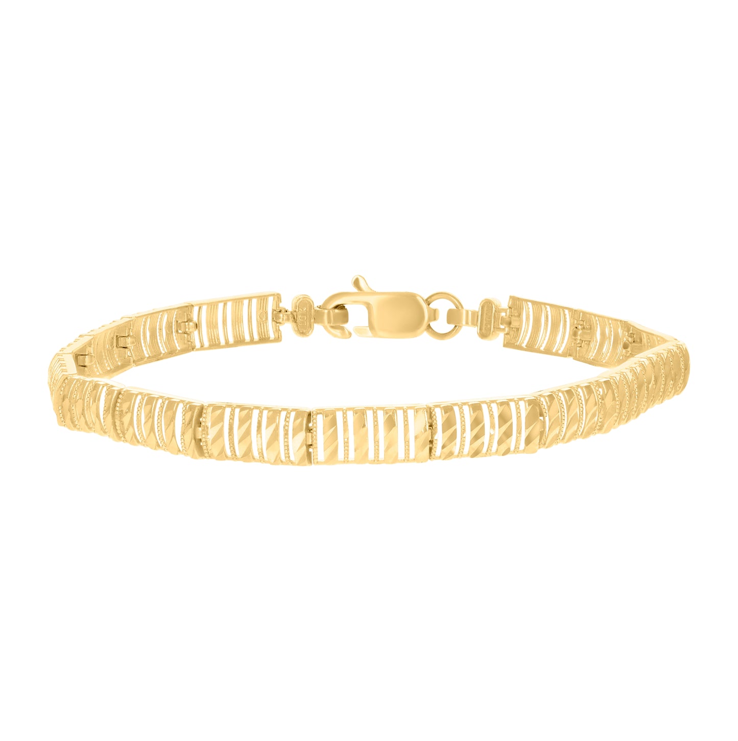 10K Yellow Gold Womens Link Bracelet
