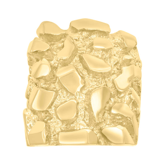 10K Yellow Gold Mens Nugget Ring