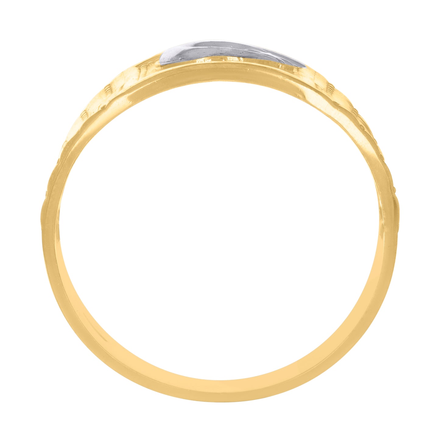 10K Two-Tone Gold Mens Moon Star Religious Ring Size 7
