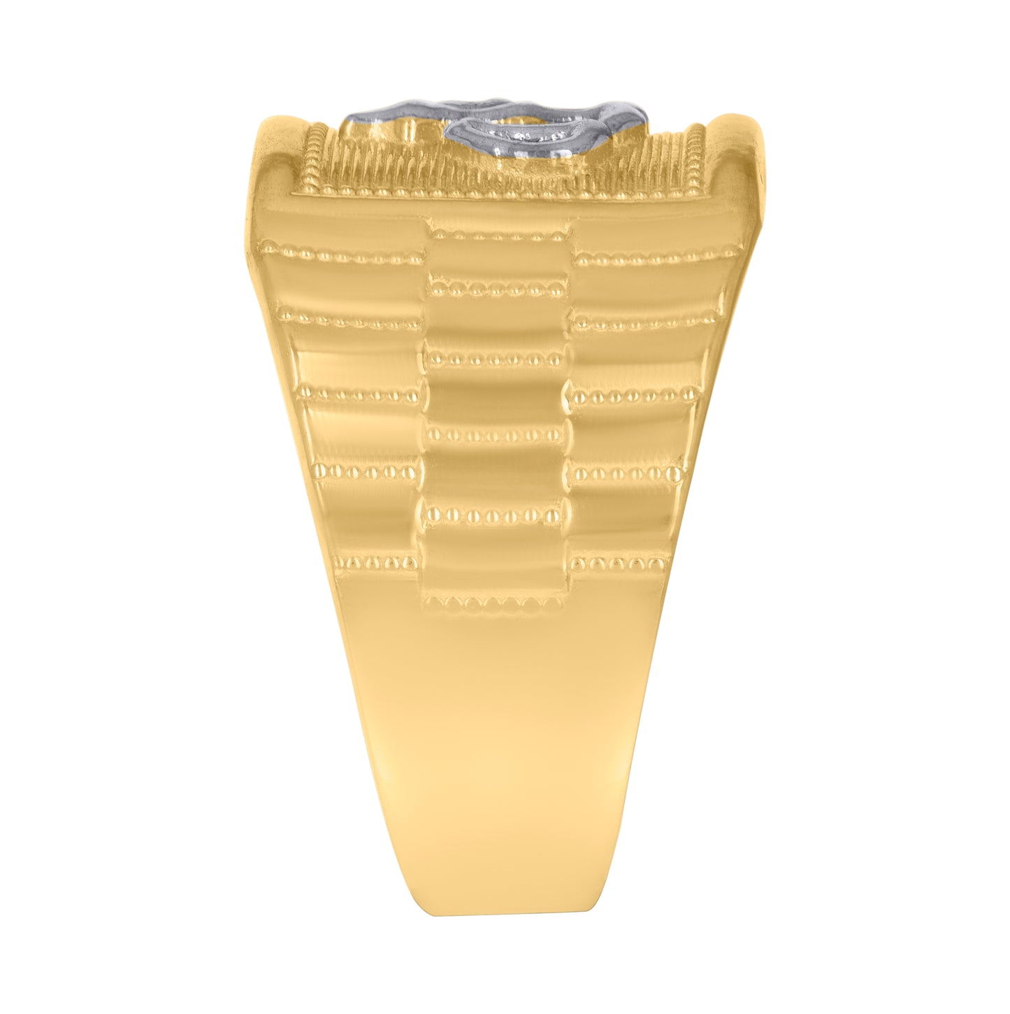 10K Two-Tone Gold Mens Allah Religious Ring Size 7