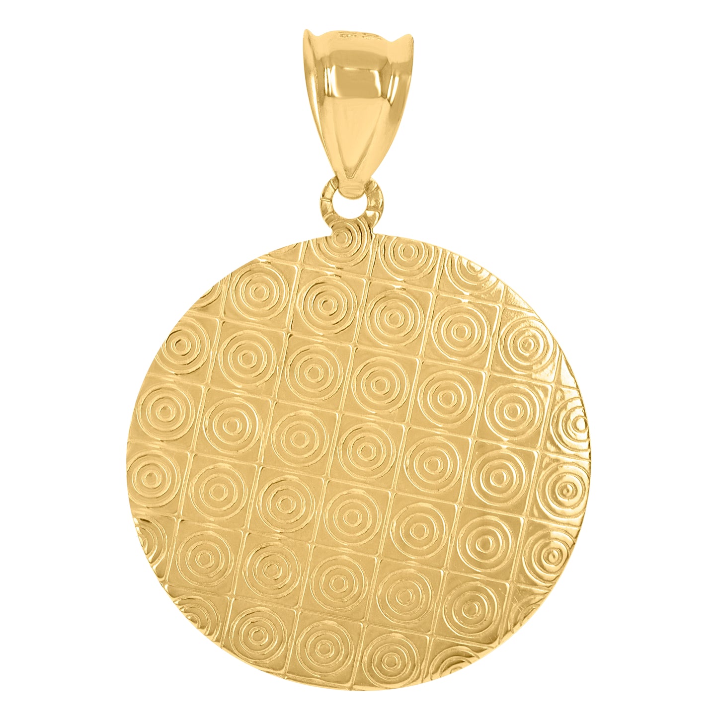 10K Gold Two-Tone Diamond-Cut Mens Jesus Religious Charm Pendant