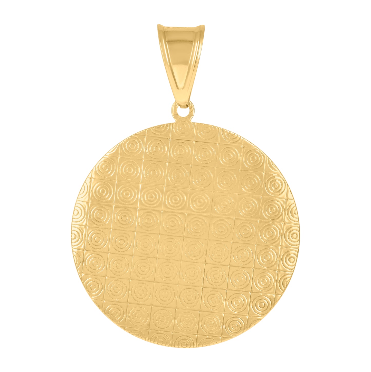 10K Gold Two-Tone Diamond-Cut Mens Jesus Religious Charm Pendant