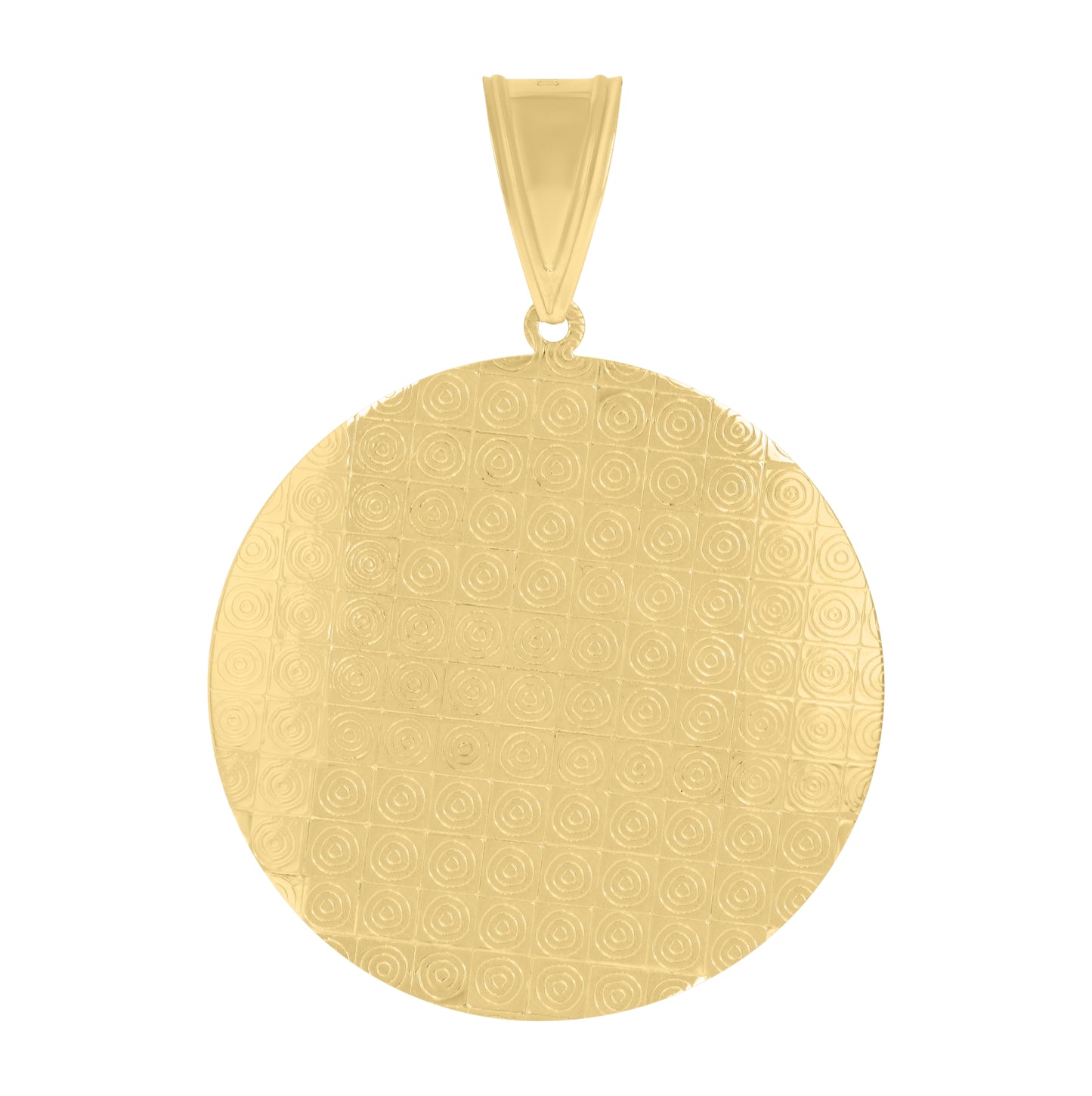 10K Gold Two-Tone Diamond-Cut Mens Jesus Religious Charm Pendant