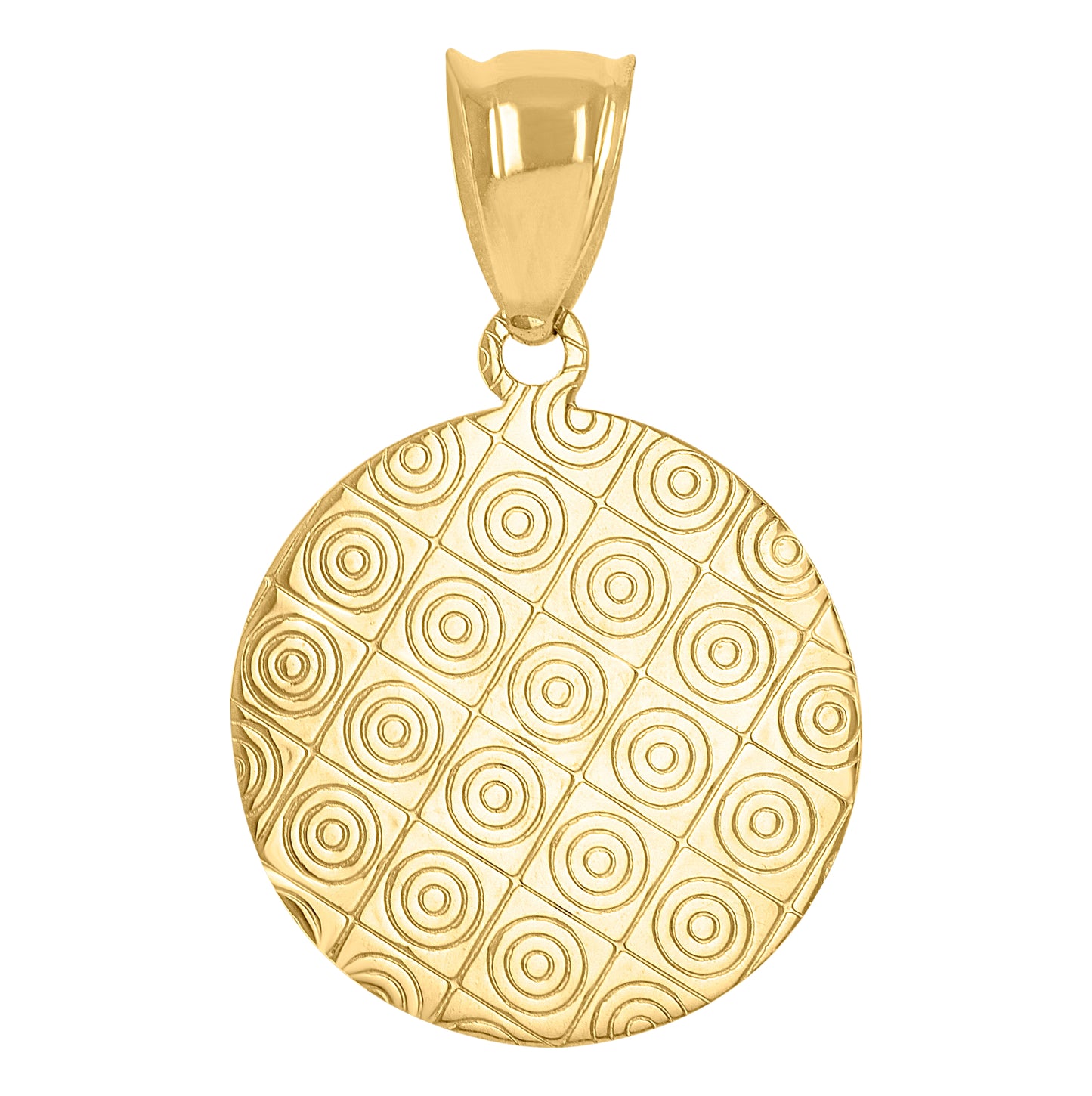 10K Gold Two-Tone Diamond-Cut Unisex Jesus Religious Charm Pendant