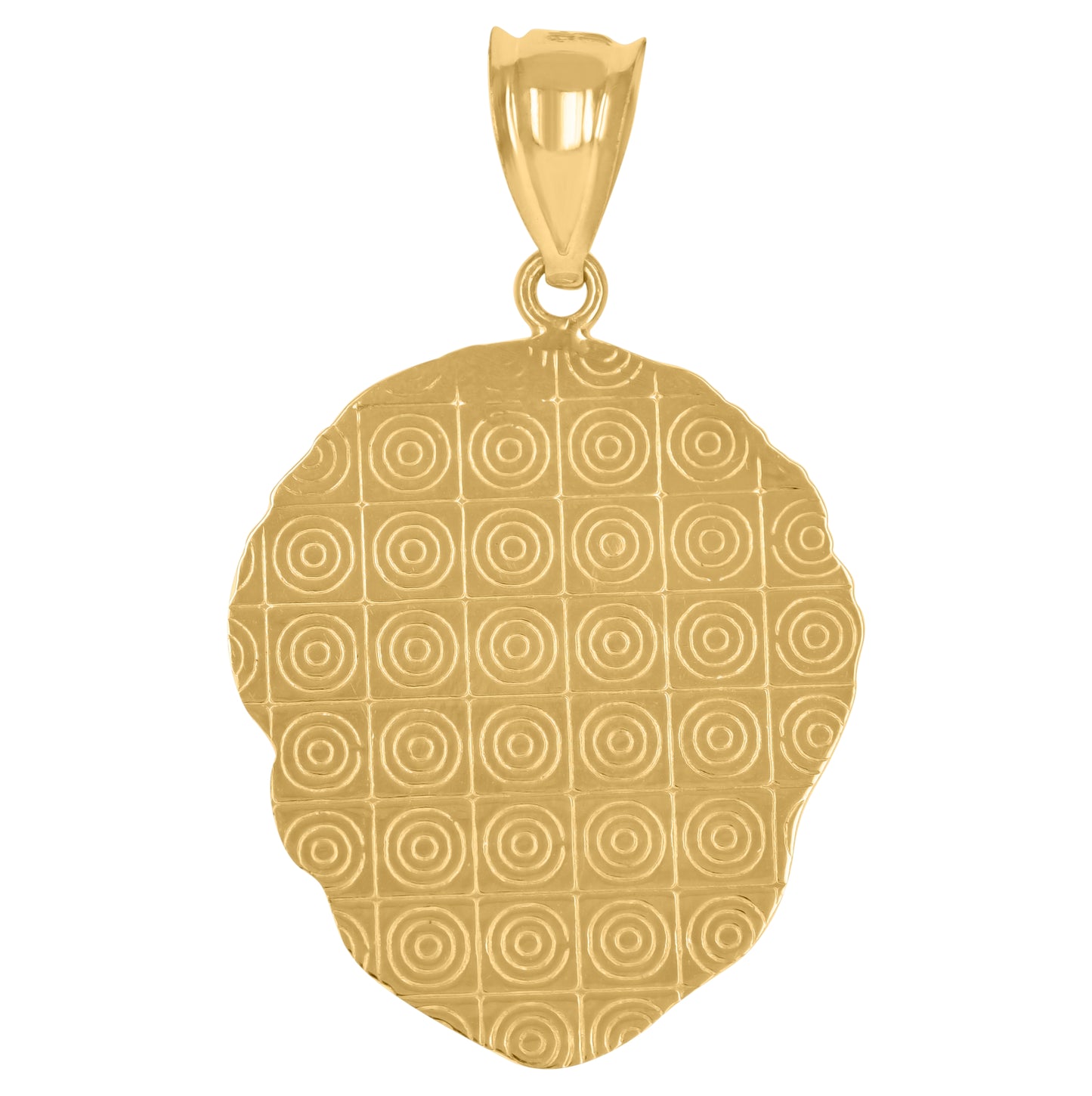10K Gold Two-Tone Diamond-Cut Mens Zodiac Sign Leo Lion Head Charm Pendant