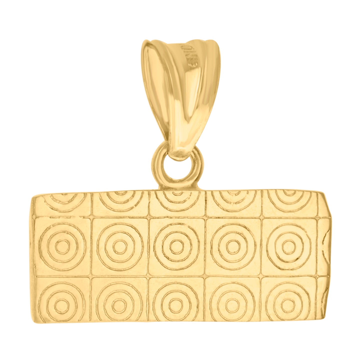 10K Gold Two-Tone Diamond-Cut Mens Last Supper Religious Charm Pendant