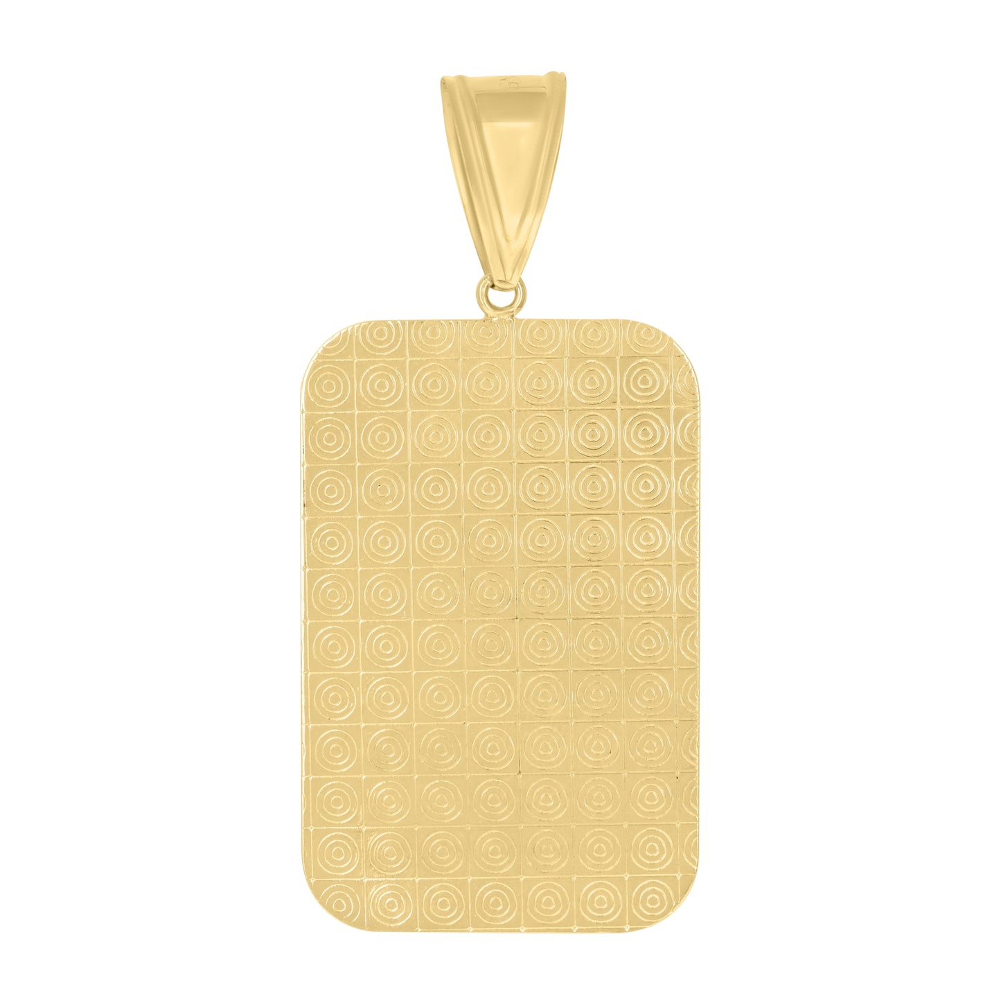 10K Two-Tone Gold Mens Textured Jesus Religious Charm Pendant