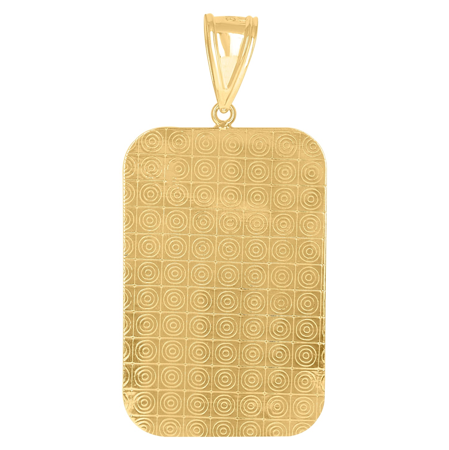 10K Gold Two-Tone Diamond-Cut Textured Mens Jesus Religious Charm Pendant