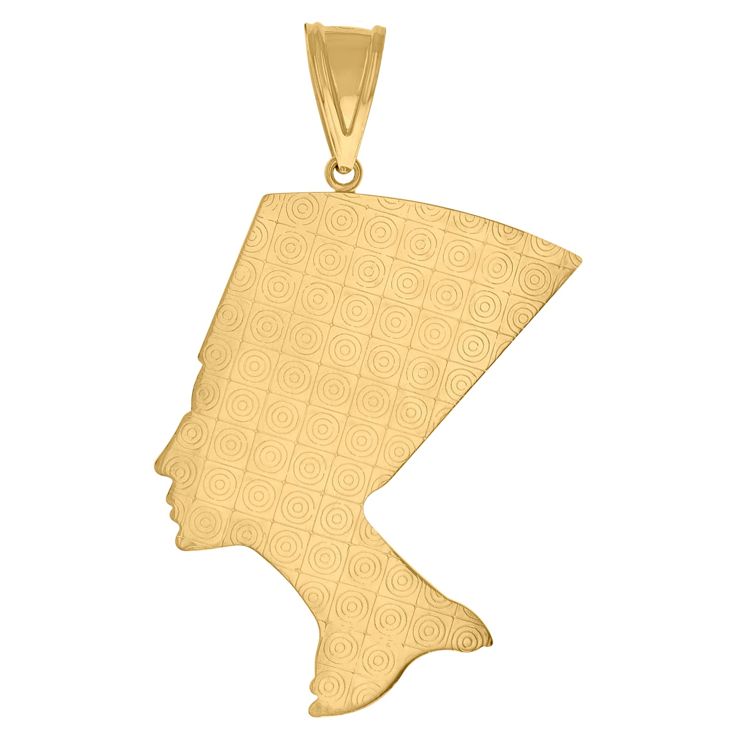 10K Gold Two-Tone Mens Nefertiti Egyptian Charm Pendant