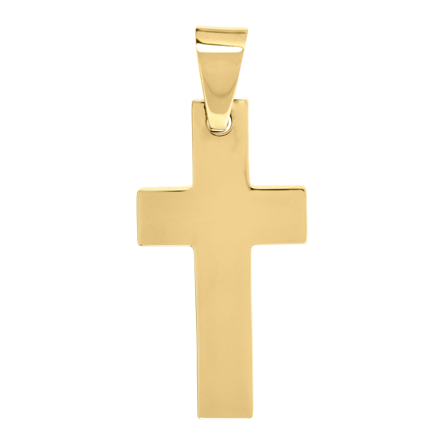 Stainless Steel Mens Polished Cross Religious Charm Pendant