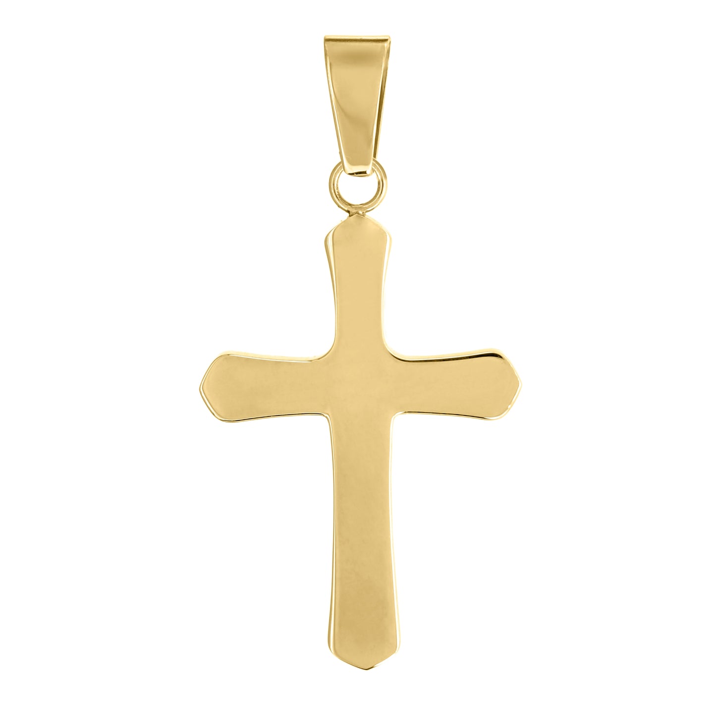 Stainless Steel Mens Polished Cross Religious Charm Pendant